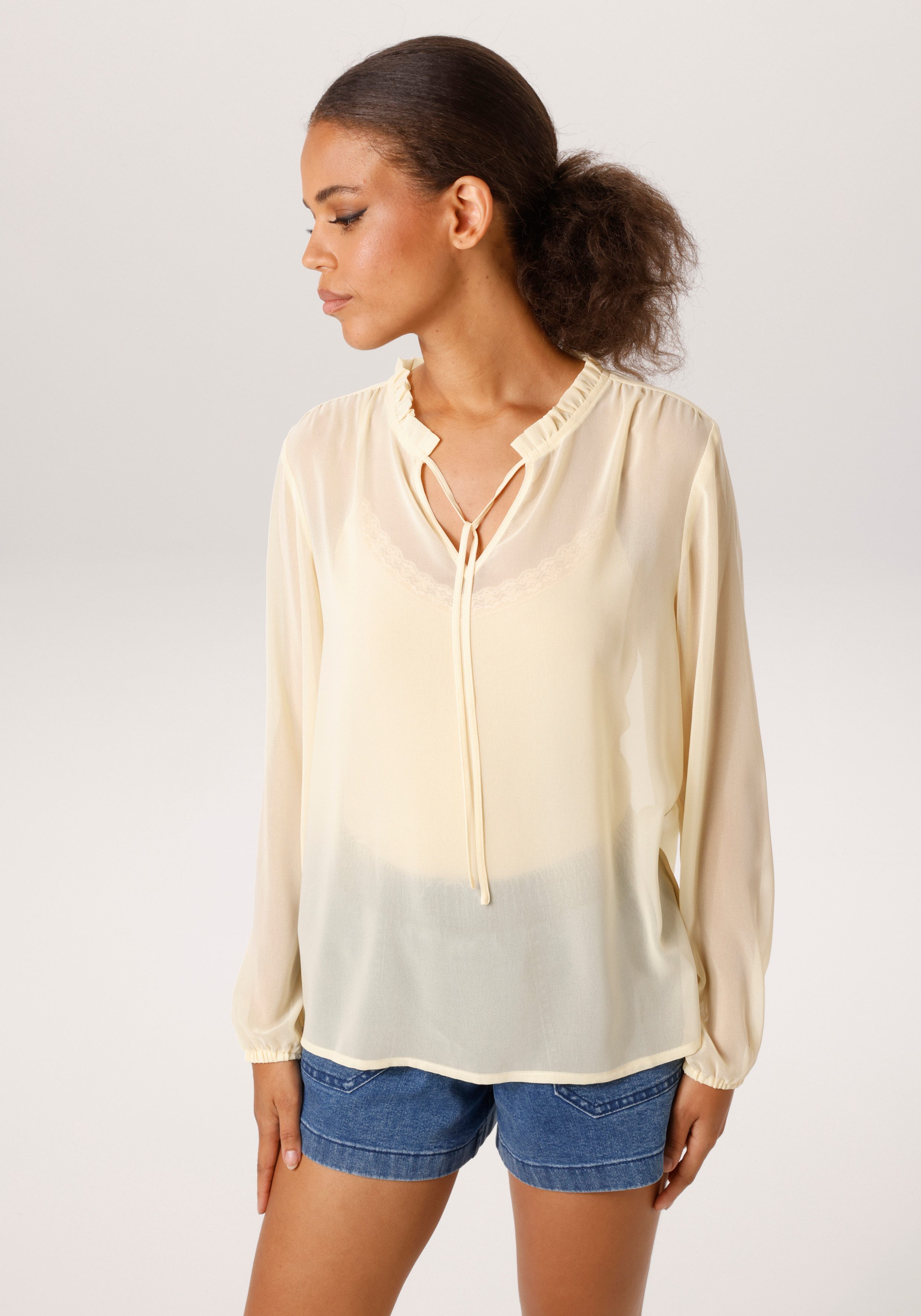 Aniston CASUAL Schlupfbluse im trendigen Pastell - NEUE KOLLEKTION günstig online kaufen