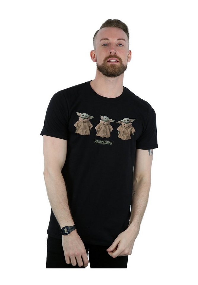 F4NT4STIC T-Shirt Star Wars The Mandalorian Baby Yoda Krieg der Sterne Print,  Sehr weicher Baumwollstoff mit hohem Tragekomfort
