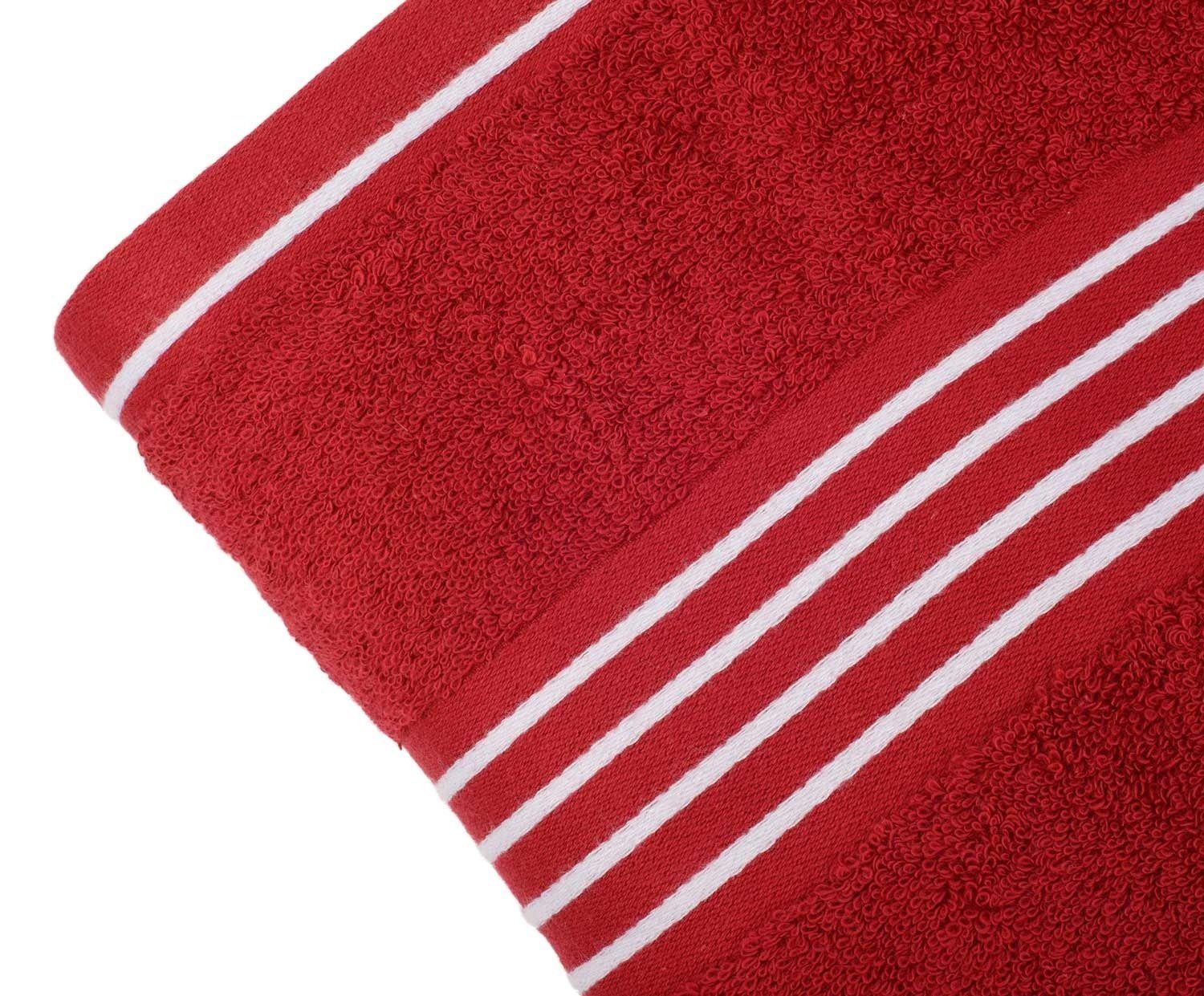 70 cm, x Streifen, Handtücher Gözze Rot, 140 RIO, (1-St) Baumwolle