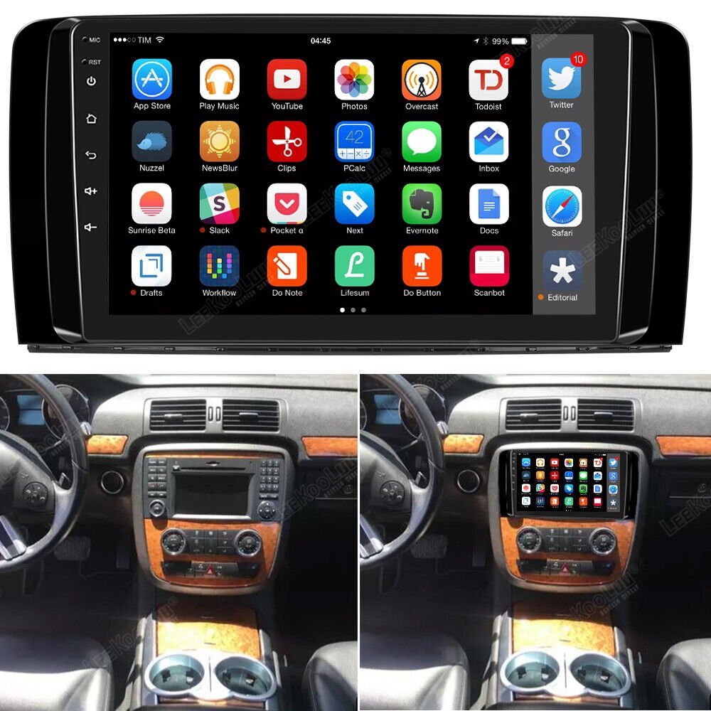 zoll Benz Carplay Autoradio Einbau-Navigationsgerät GABITECH GPS 9 R-Klasse. 12 Android Für Mercedes