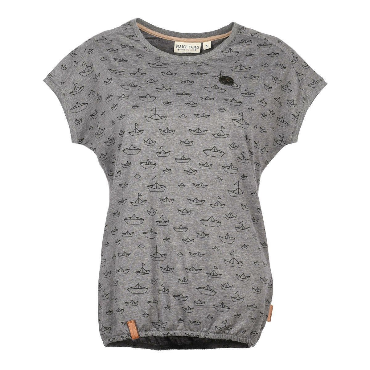 naketano T-Shirt Damen Darkgrey mit Bötchen