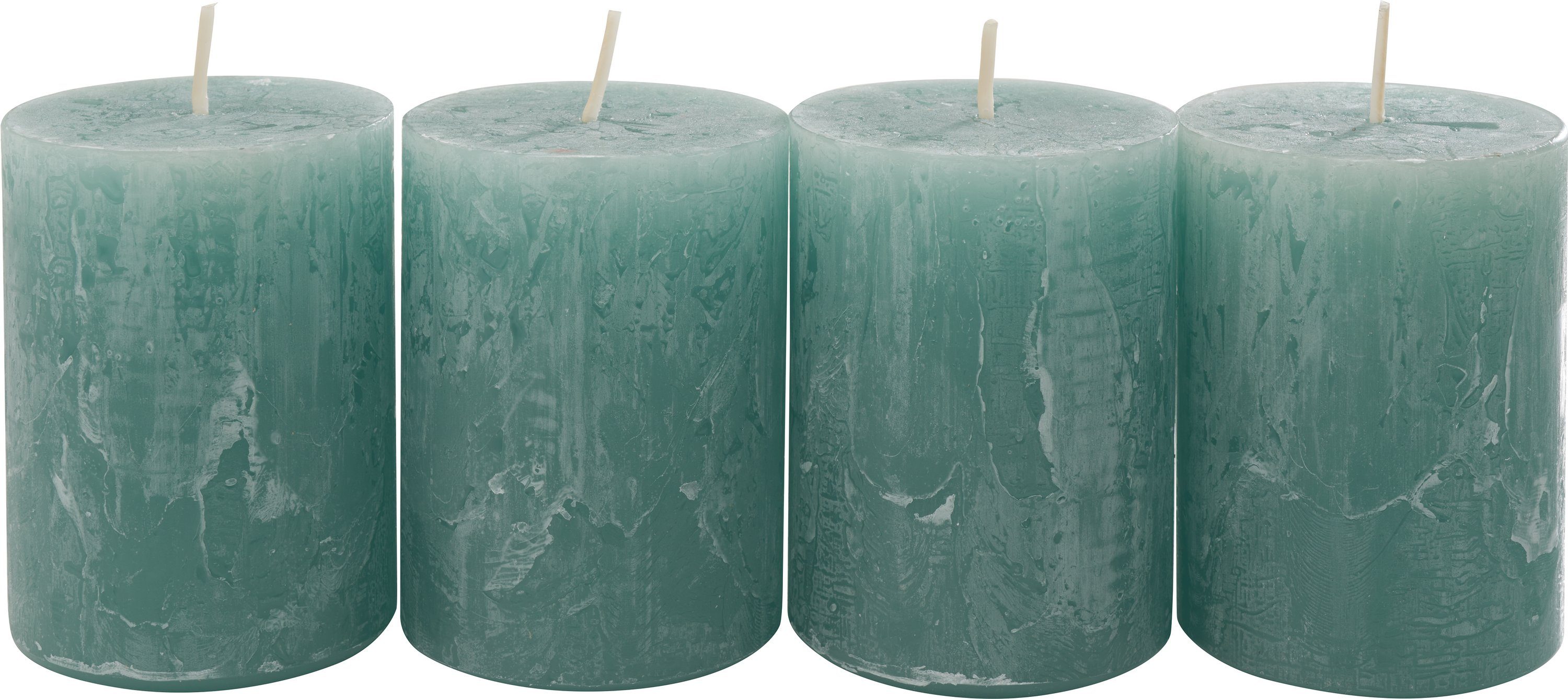 Wenzel Stumpenkerze Stumpenkerze Rustik, 4 Stück günstig online kaufen