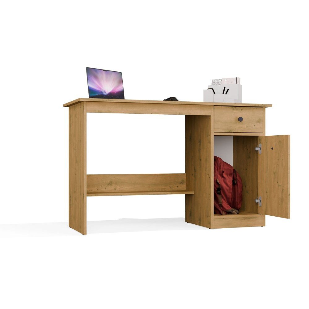 Raumhirsch Furniture Schreibtisch Computertisch, Bürotisch, Lerntisch, Arbeitstisch (Maße 120 x 45 x 75 (H) cm, Schublade, Schrank), Rollenführungen, Ergonomisc – Bild 5 von 5