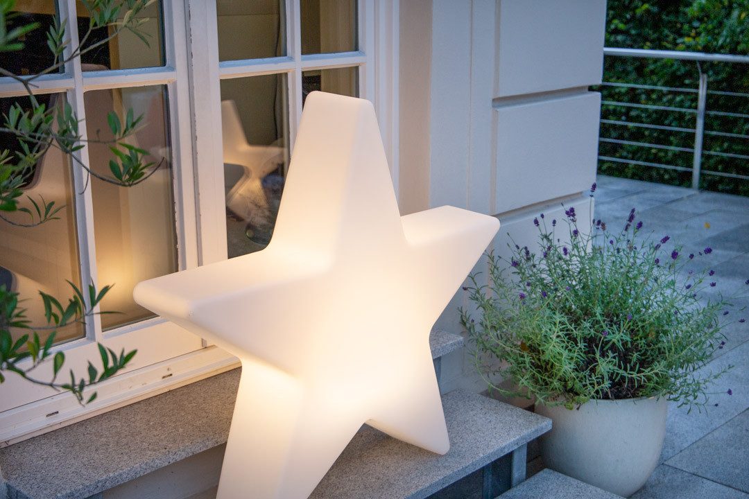 8 seasons design LED Stern Shining Star, LED wechselbar, 80 cm, weiß, E27, Weihnachtsstern für In- und Outdoor