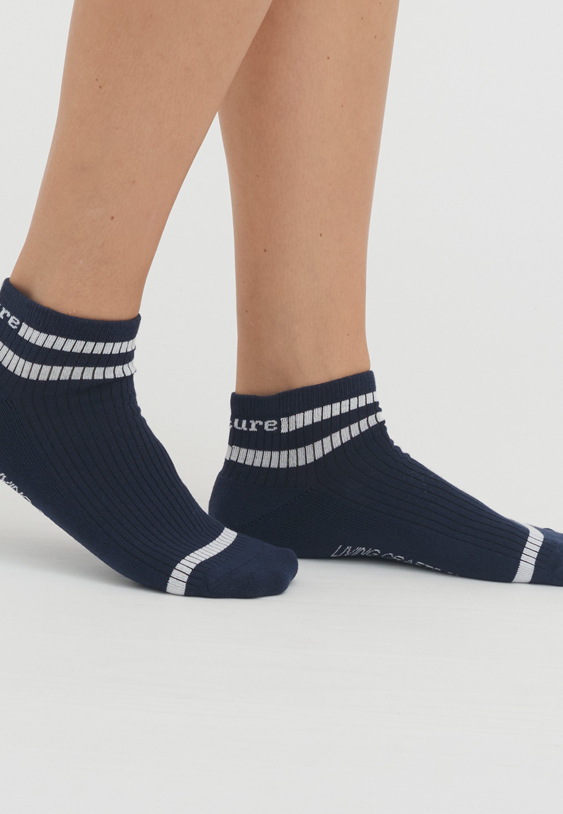 LIVING CRAFTS Sneakersocken ORELL, 2er Pack GOTS zertifiziert