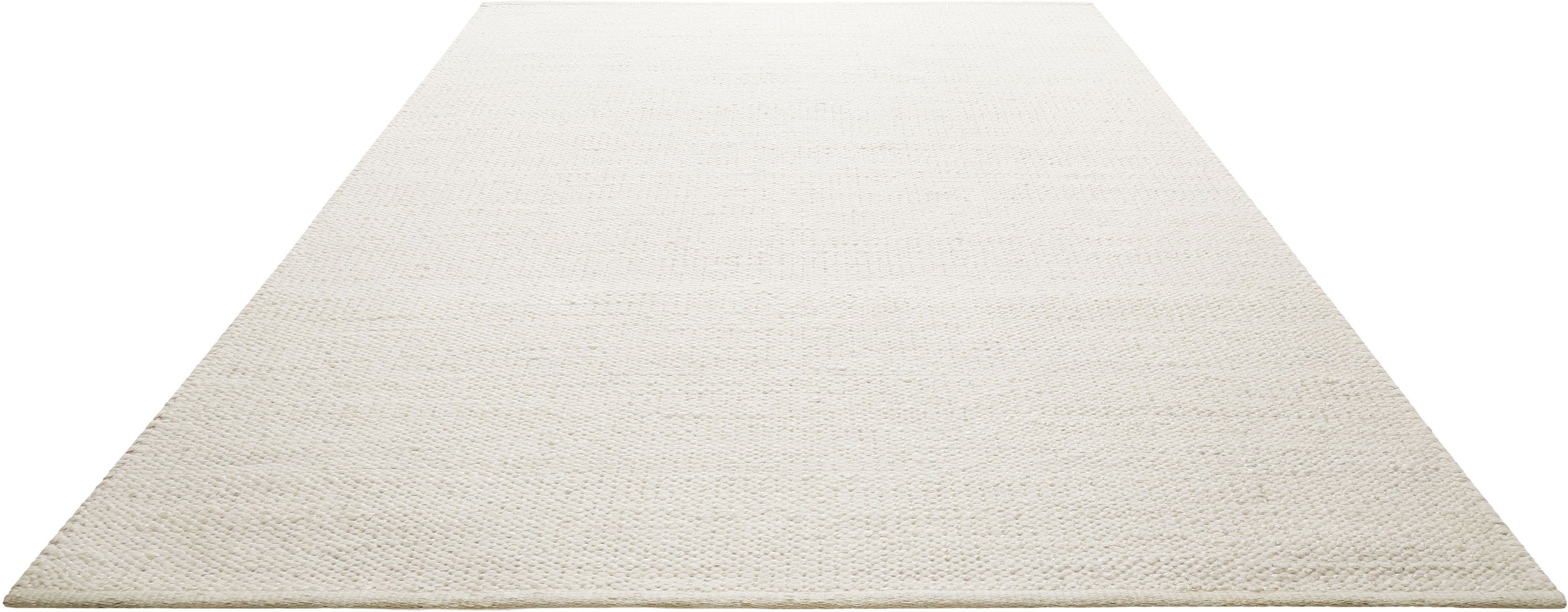 Wollteppich Toulouse, Green Looop, rechteckig, Höhe: 10 mm, Naturfaser Teppich aus Wolle und Jute, Wohnzimmer