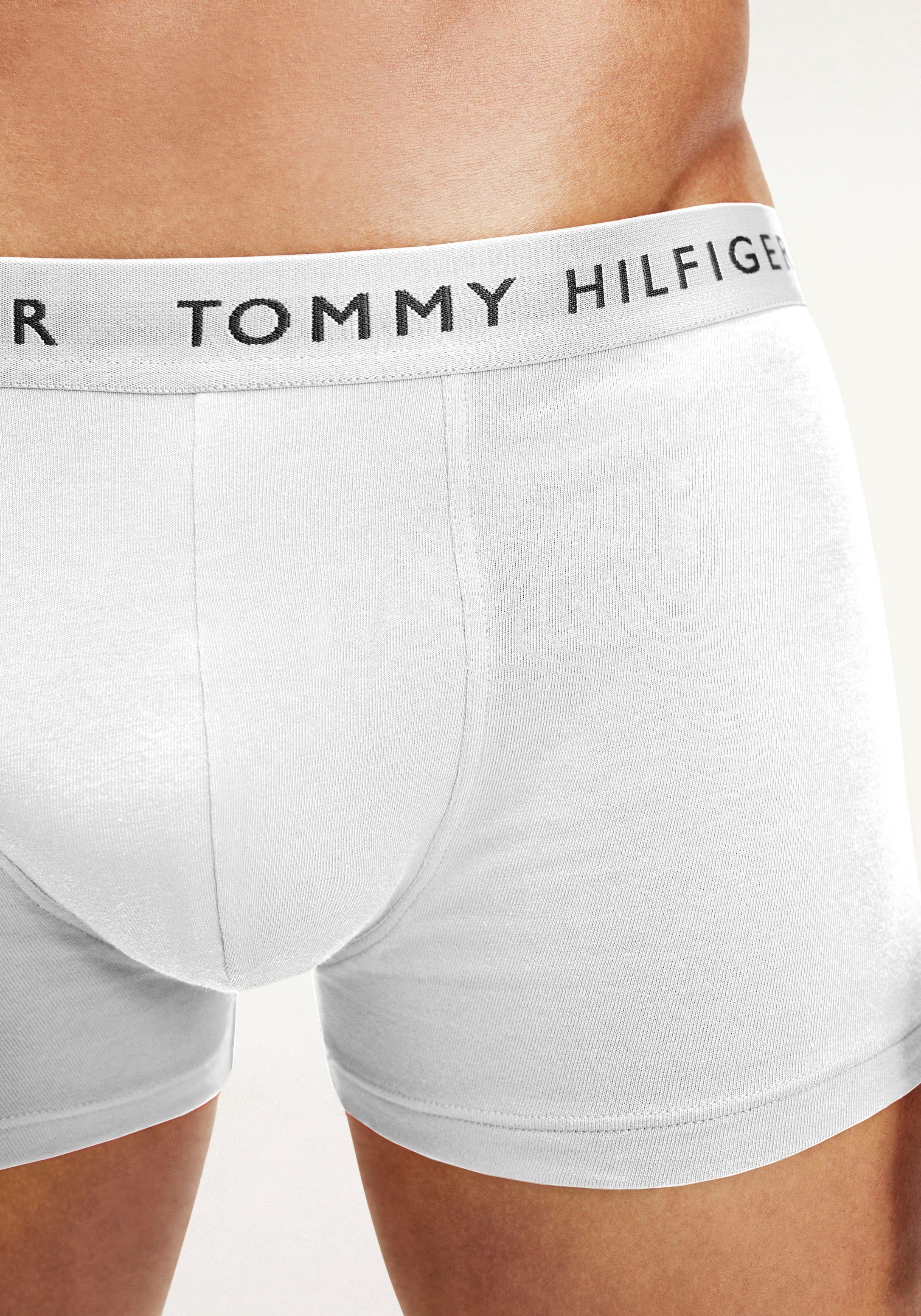 Tommy Hilfiger Underwear Boxer (Packung, 3-St., Logo weiß-blau-rot Webbund 3er-Pack) mit