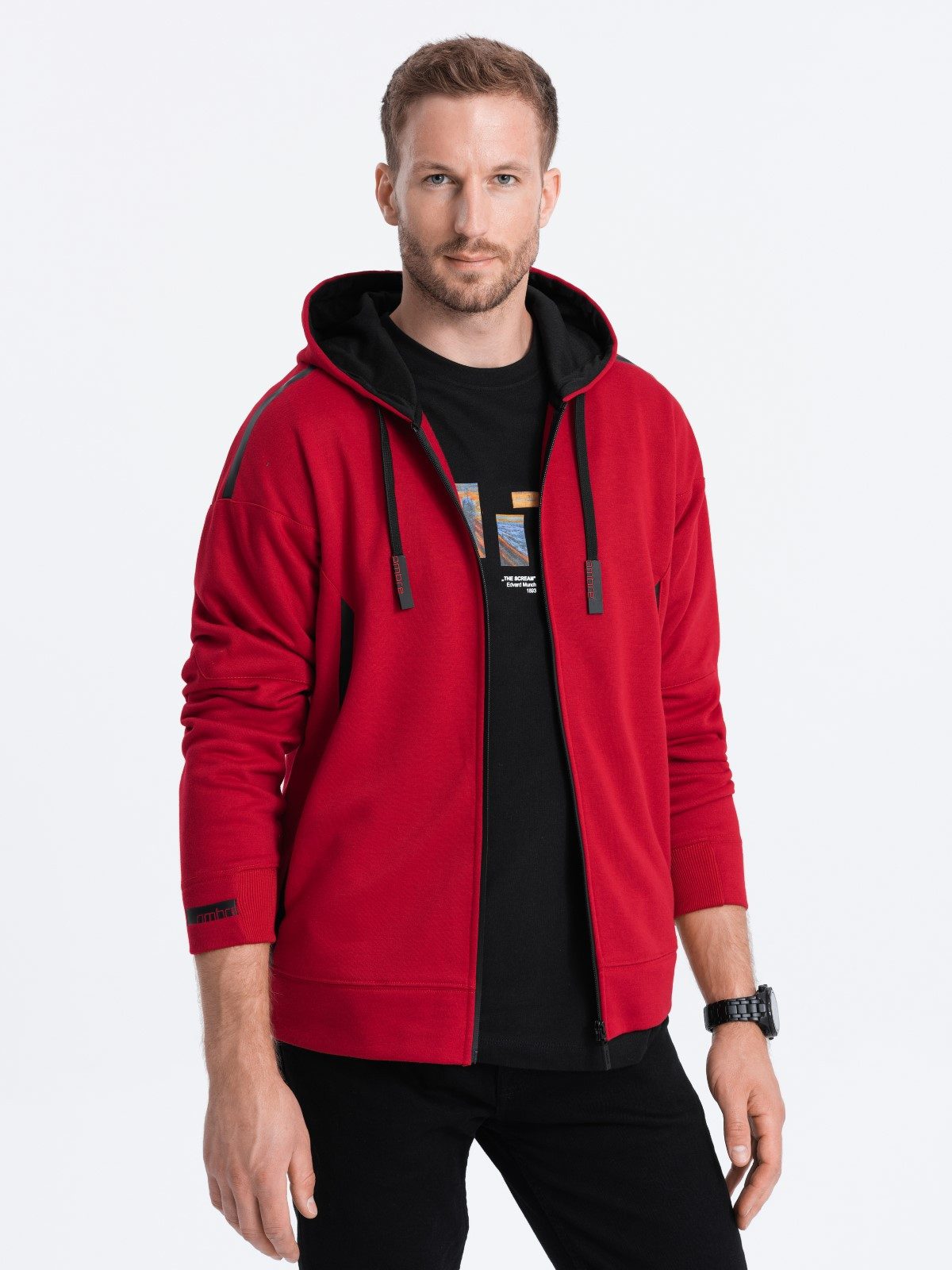 Kapuzensweatshirt Sweatshirt mit Reißverschluss für Männer
