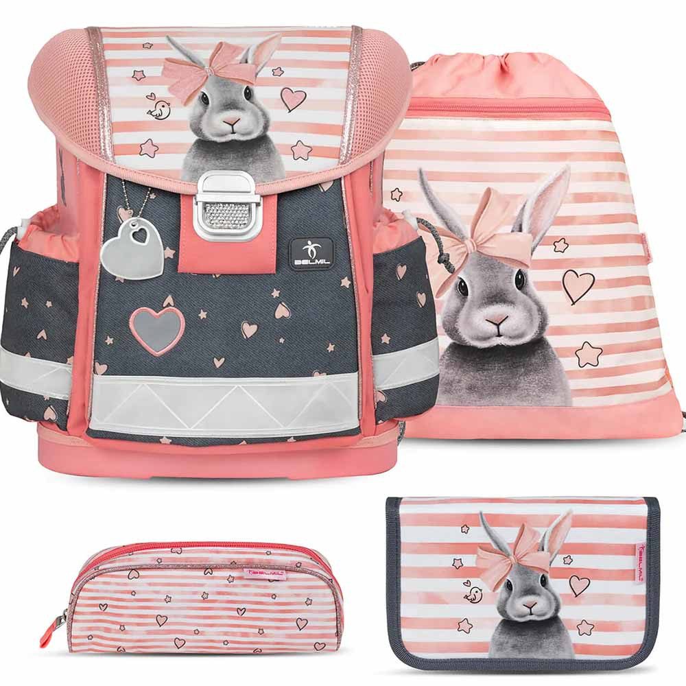 Belmil Schulranzen Set Classy 10-teilig 2025 Mädchen Little Bunnies