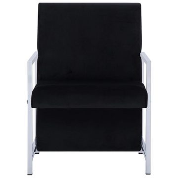 vidaXL Sessel Sessel mit verchromten Füßen Schwarz Samt (1-St)