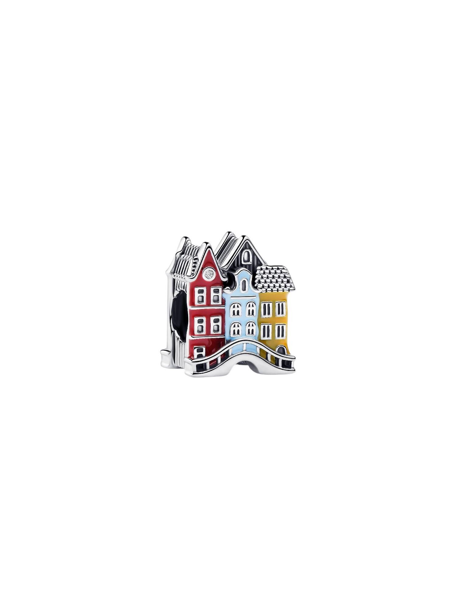 Pandora Charm-Einhänger Charm Bunte Häuser Emaille Zirkonia Sterling-Silber 794934C01