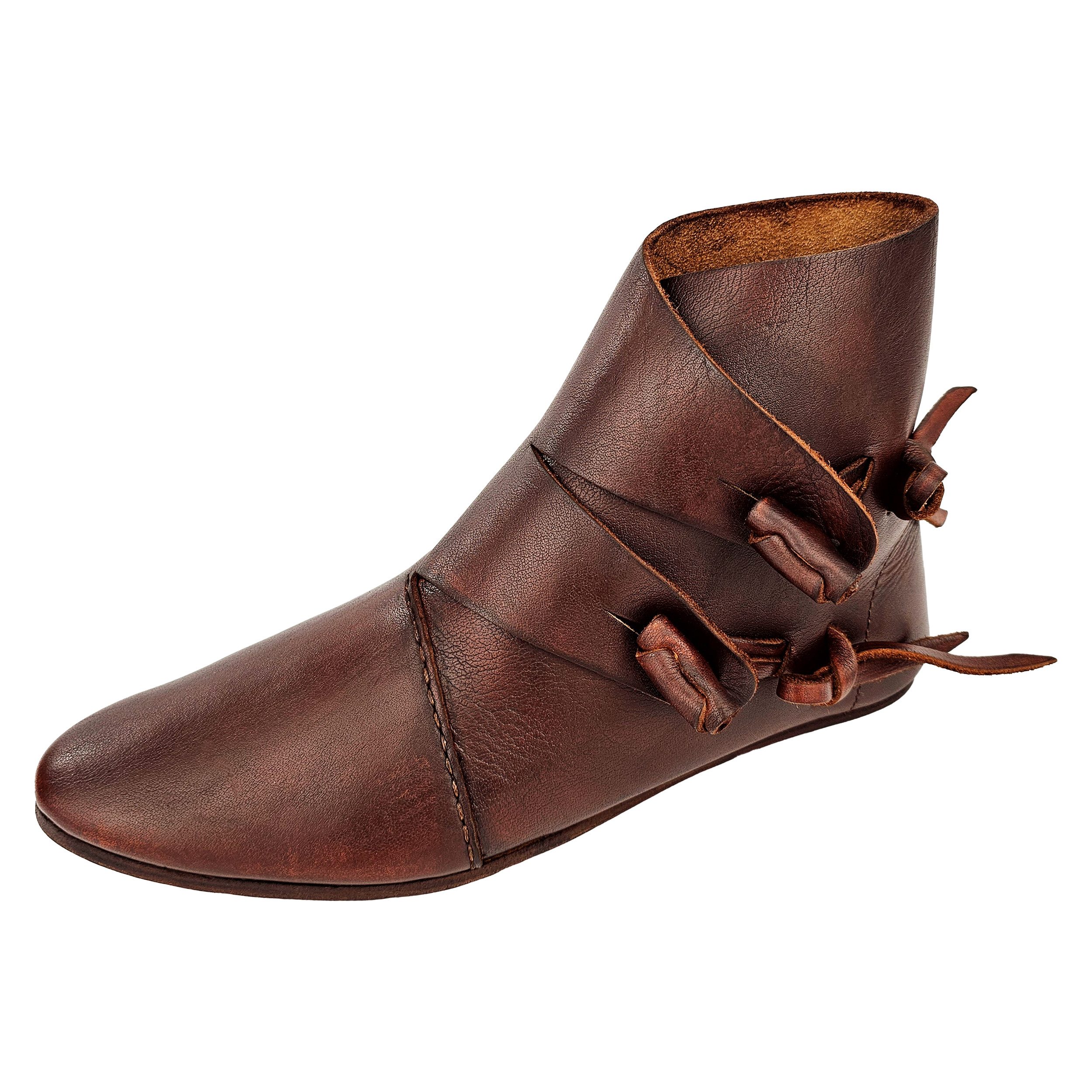 Ritter-Kostüm Wikinger Schuhe Typ Jorvik mit einfach genagelter Sohle Braun