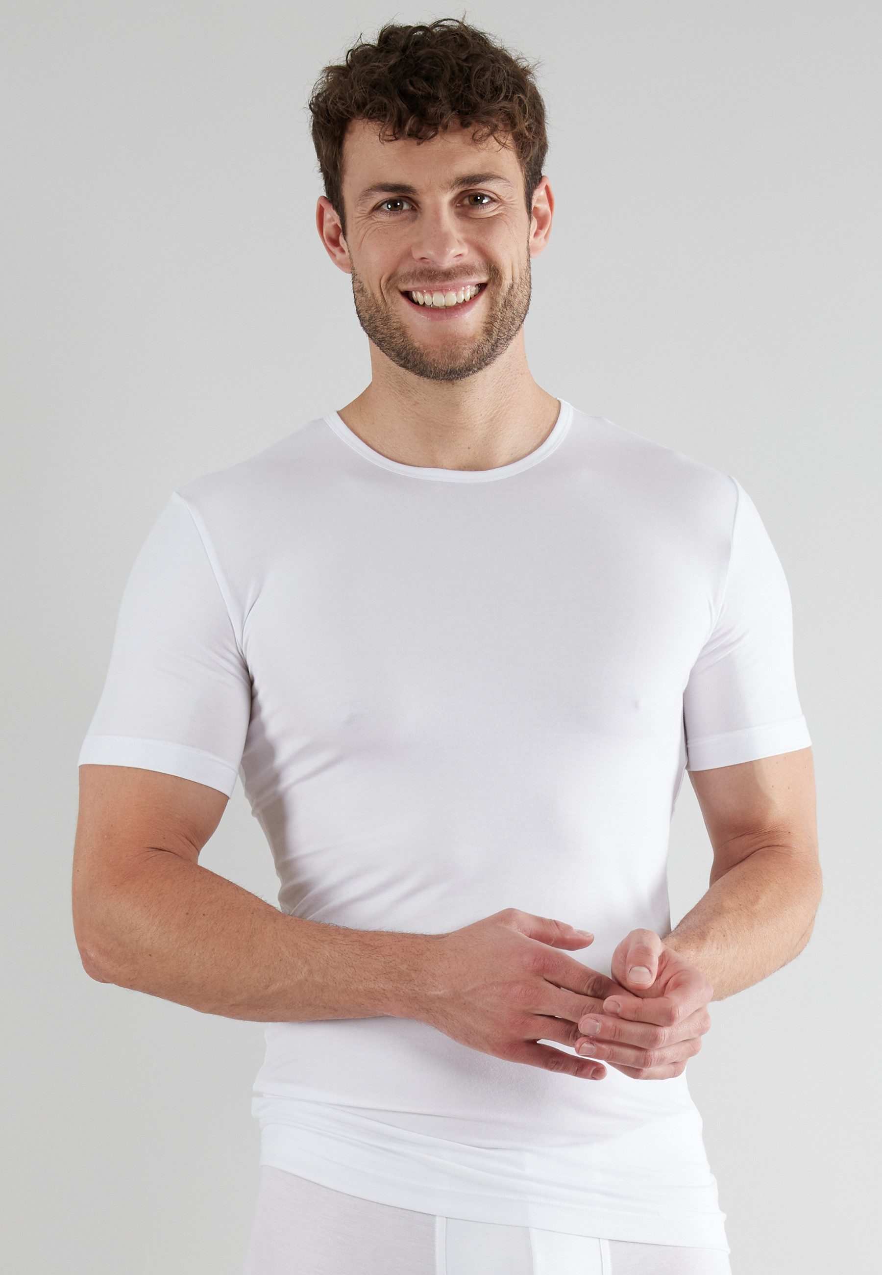 GÖTZBURG Unterziehshirt GÖTZBURG Herren Shirt weiß uni 2er Pack (2-St)