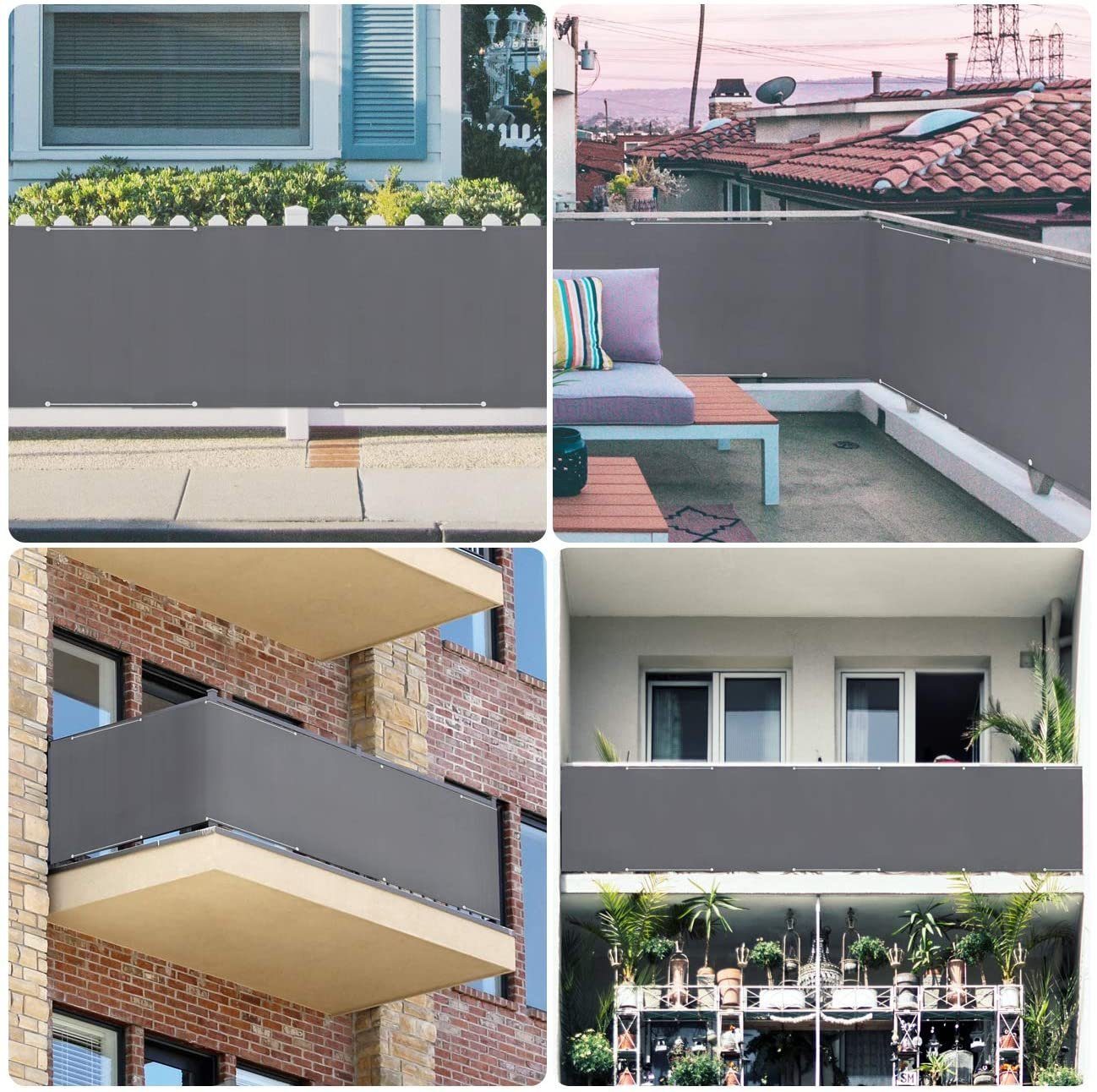 Sekey Balkonsichtschutz Balkon Sichtschutz 120 cm günstig online kaufen