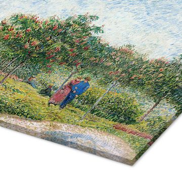 Posterlounge Acrylglasbild Vincent van Gogh, Liebespaare im Voyer d'Argenson Park in Asnières, Wohnzimmer Malerei