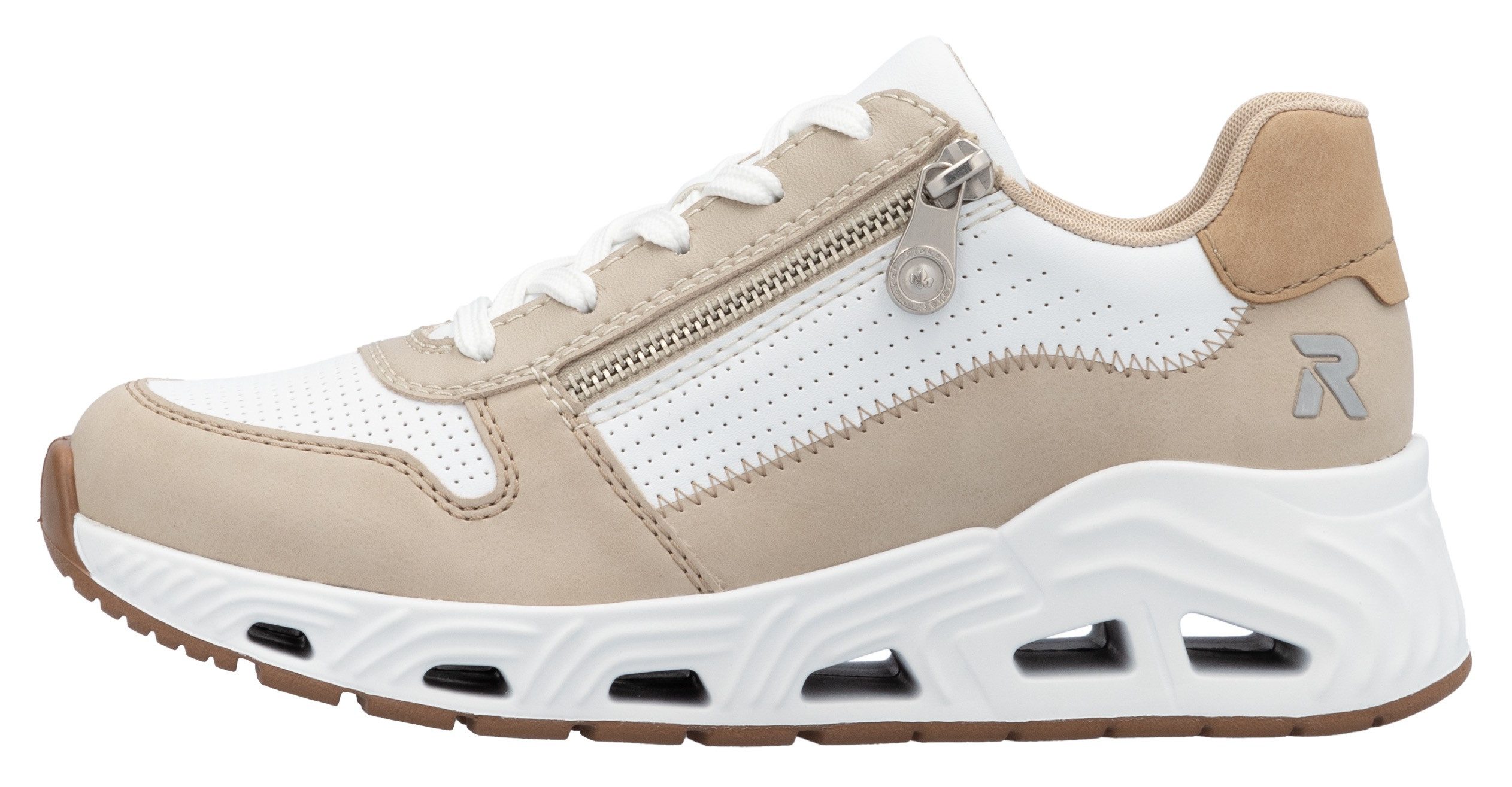 Rieker Sport Keilsneaker Schnürschuh, Halbschuh, Freizeitsneaker mit Reißverschluss