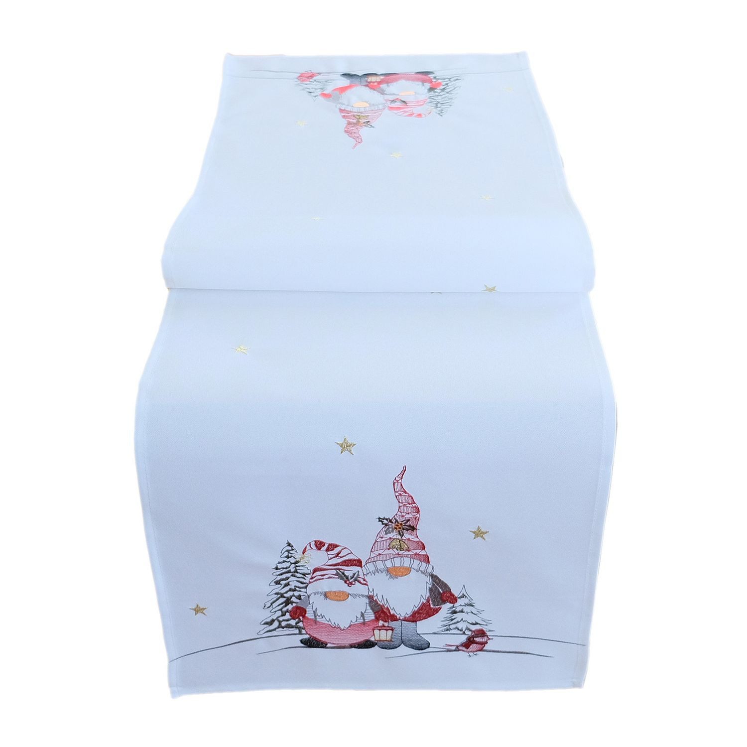 Tischdecke Stickerei Wichtelmänner Weihnachten Winter