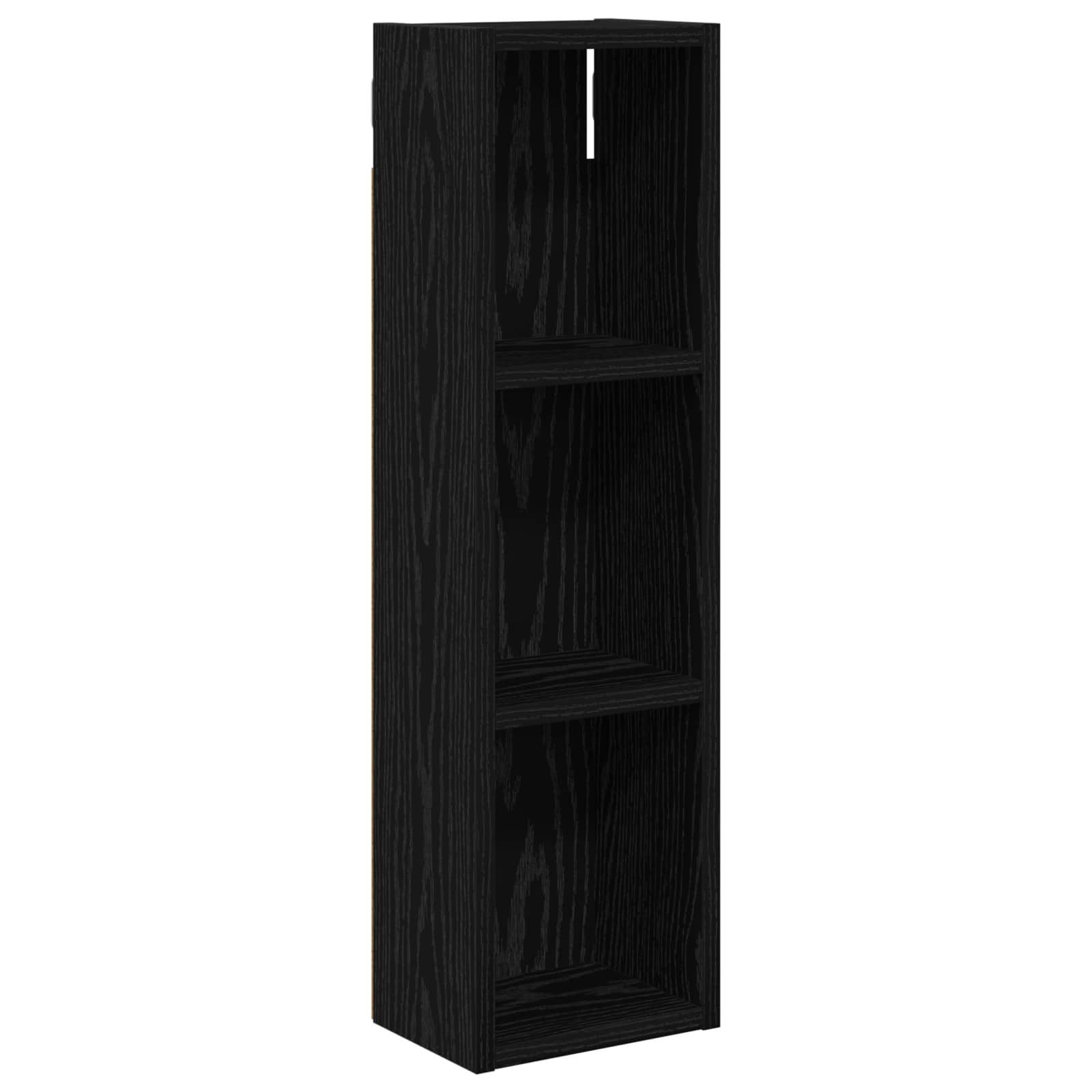 vidaXL Badezimmerspiegelschrank Badezimmer-Wandschrank mit Regal Schwarze Eiche 20 x 14 x 70 cm (1-St)