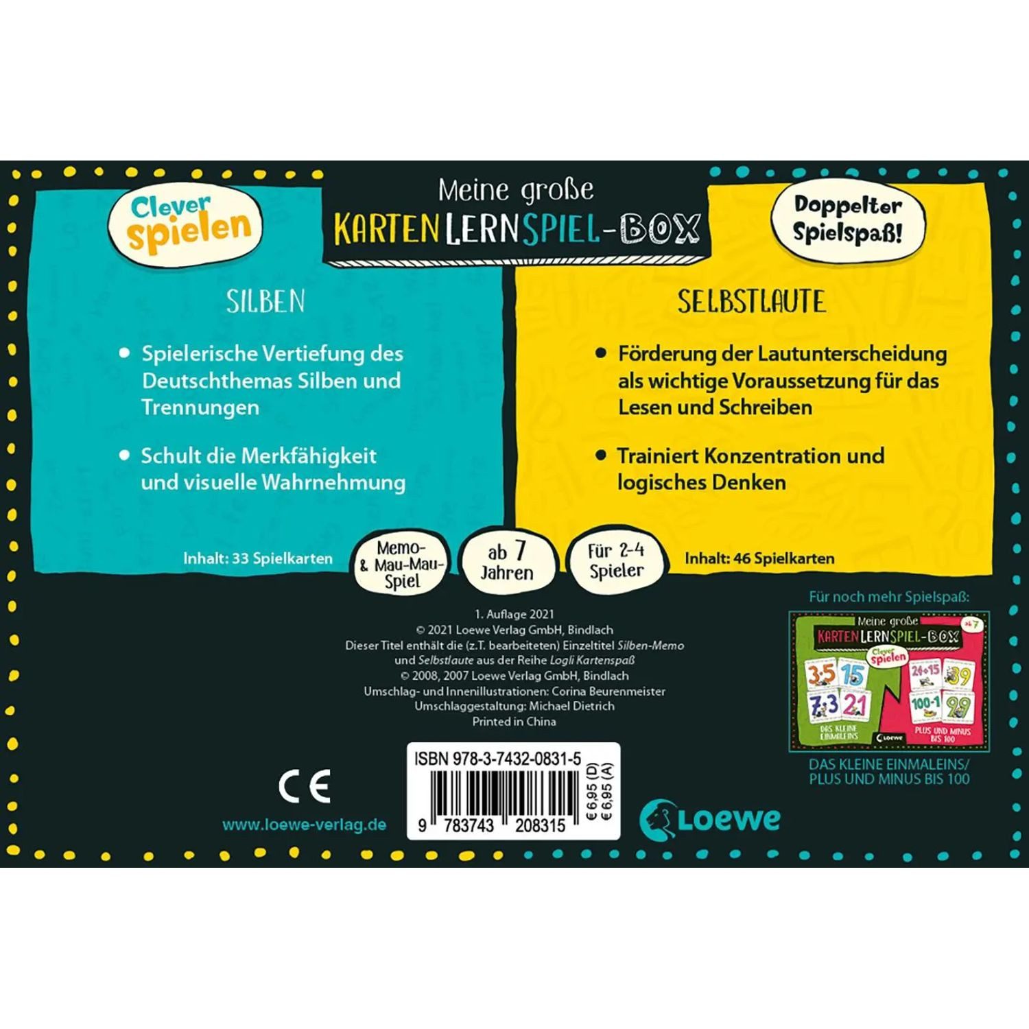 Loewe Spiel Clever Spielen - Meine große KartenLernSpiel-Box - Silben/Selbstlaute