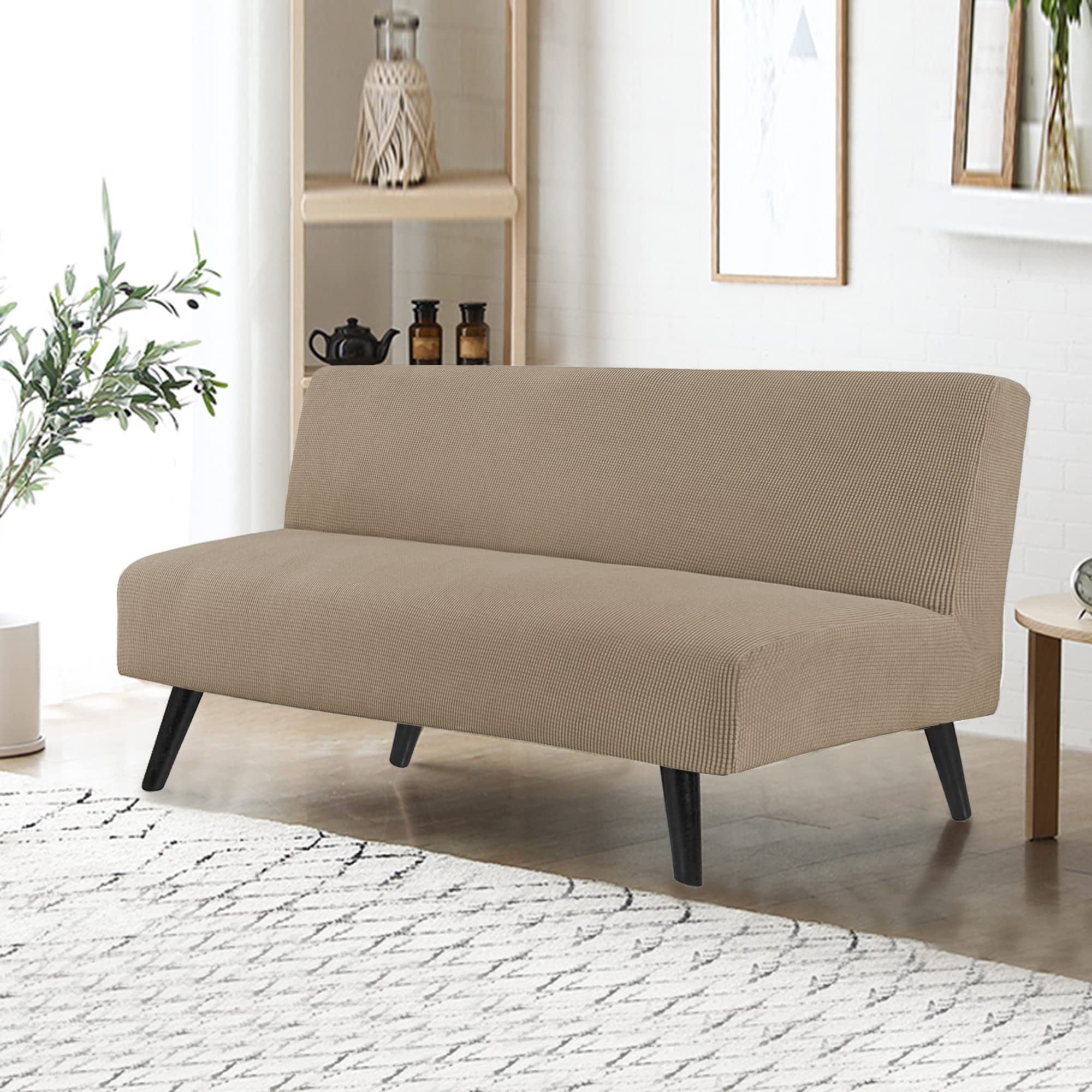 Coonoor Sofahusse Futonbezug ohne Armlehnen, Stretch-Sofabezug Maschinenwaschbar – Bild 2 von 5