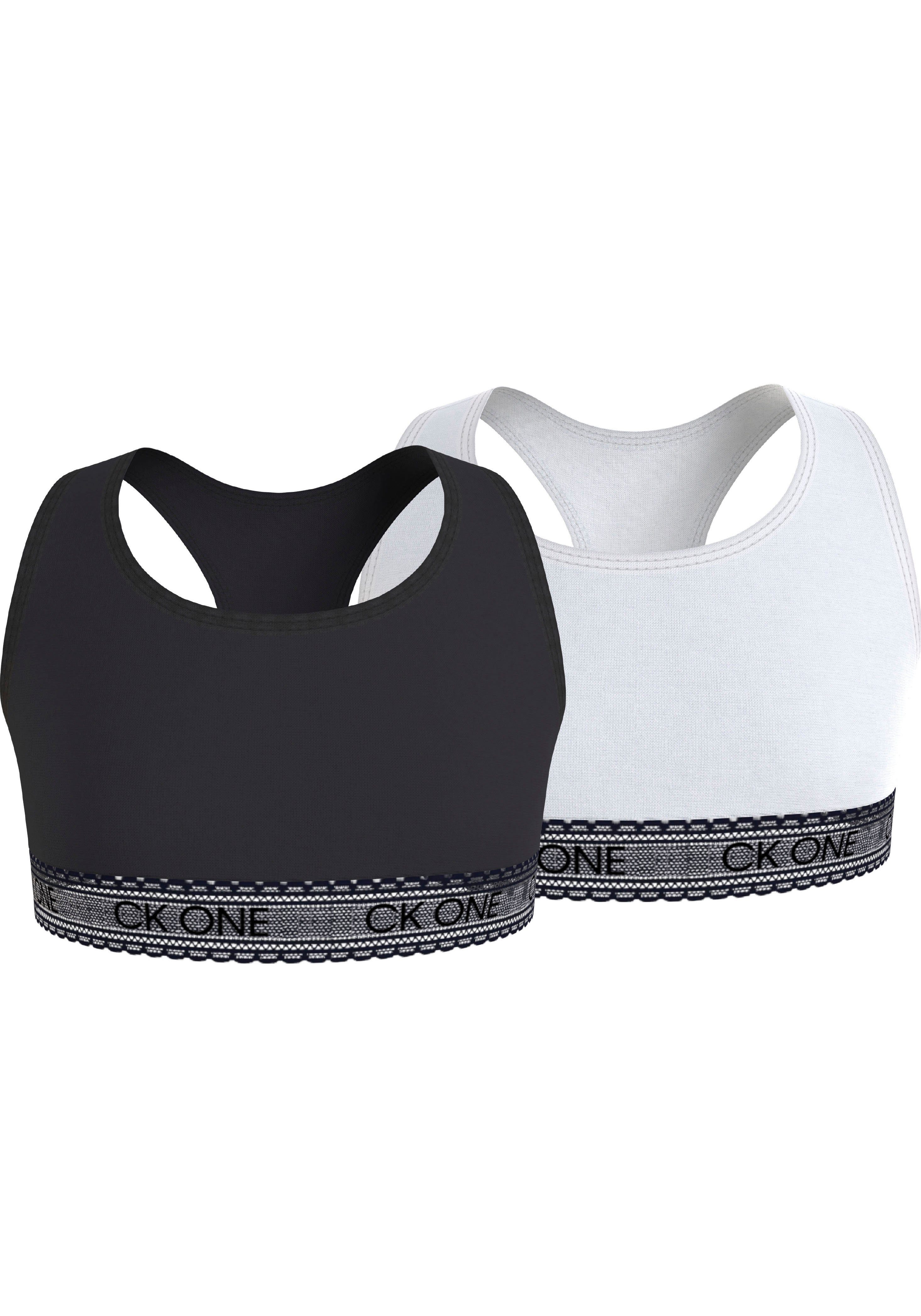 Calvin Klein Underwear Bralette (Packung, 2-tlg., 2 Stück) mit Racerback schwarz, weiß