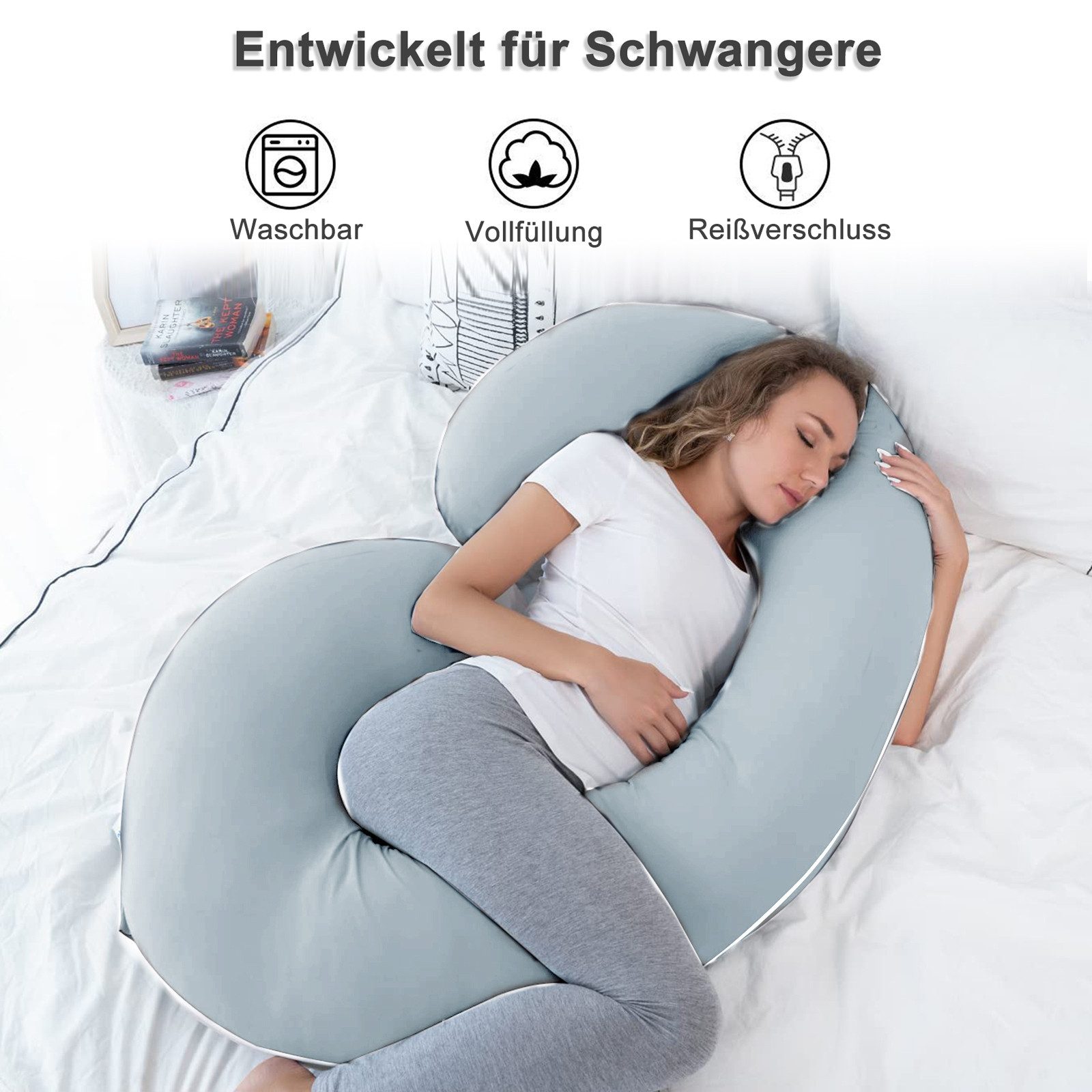 CALIYO Seitenschläferkissen Schwangerschaftskissen Stillkissen, C-förmige, günstig online kaufen