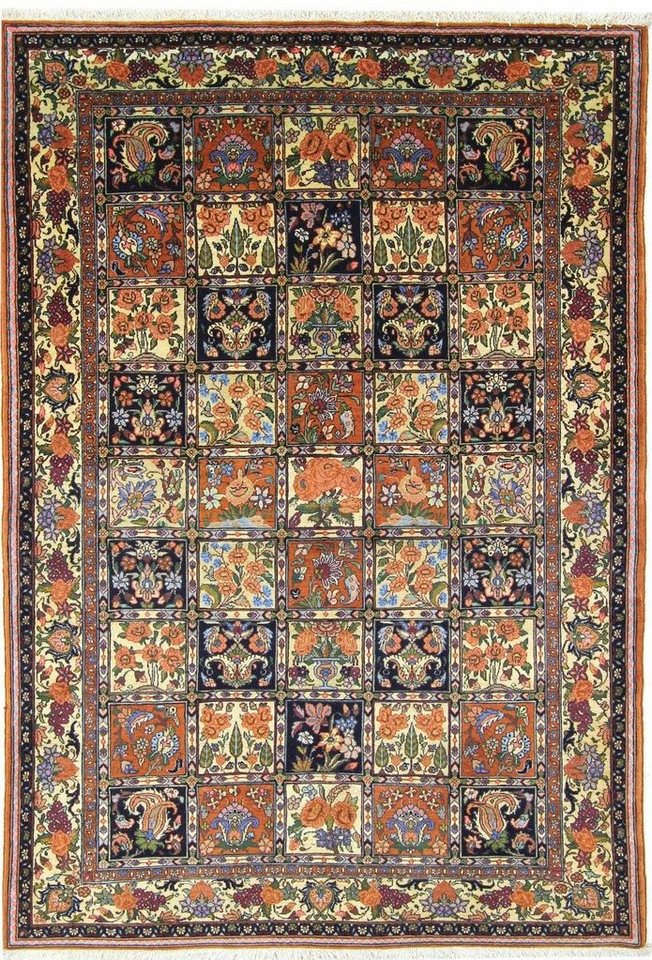 Orientteppich Bakhtiar Sherkat 152x222 Handgeknüpfter Orientteppich /  Perserteppich, Nain Trading, rechteckig, Höhe: 12 mm
