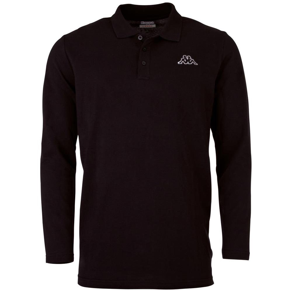 Kappa monochromen Design im black Poloshirt
