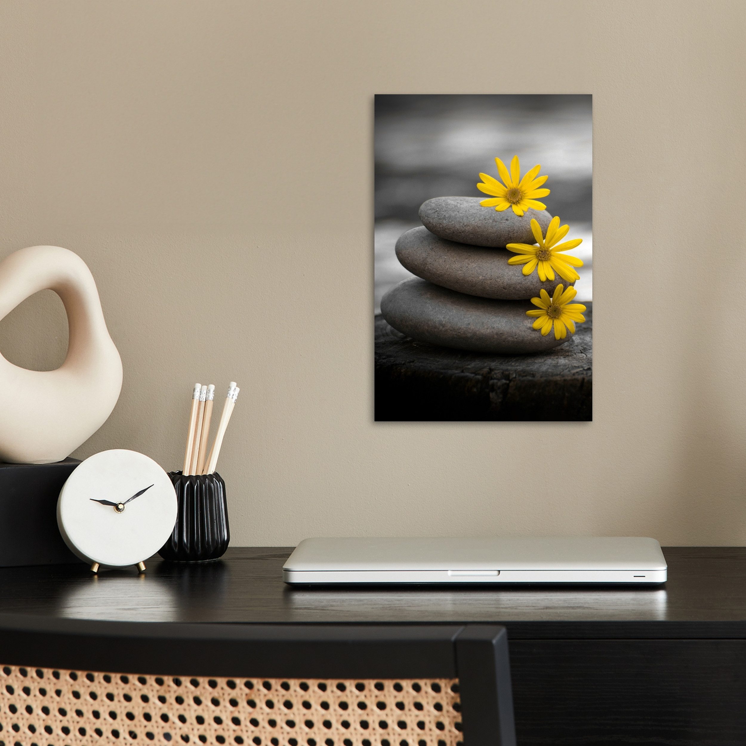 MuchoWow Poster Zen-Steine - Blumen - günstig online kaufen
