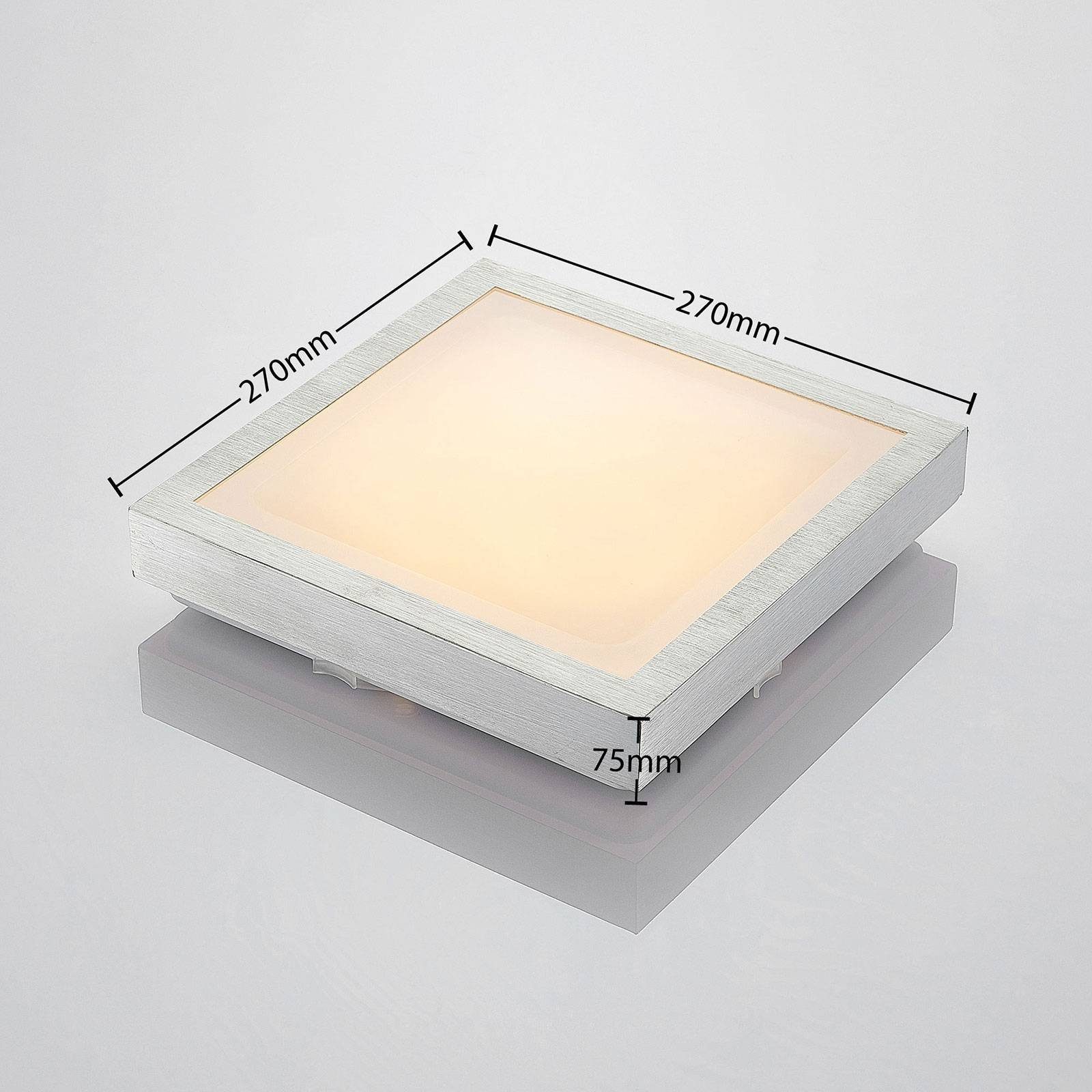 Lindby LED Deckenleuchte Margit, LED-Leuchtmittel flammig, warmweiß, Acryl, alu, weiß, fest Aluminium, Leuchtmittel Modern, verbaut, 1 inkl