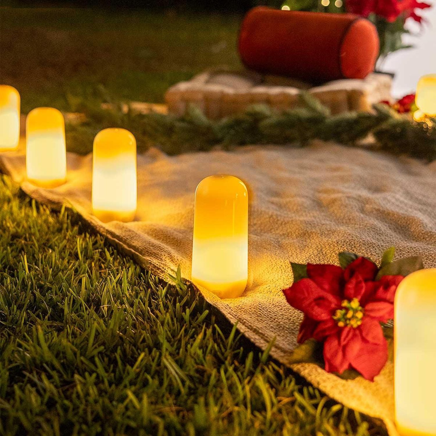 Licht-Erlebnisse Gartenleuchte KATSU, LED fest integriert, Warmweiß, LED Tragbar Kabellos Akku H: 19 cm 2000 K Dimmer Fernbedienung IP54