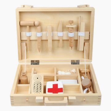 Small Foot Spielzeug-Arztkoffer Arztkoffer natur, (packung, 15-tlg), um in die aufregende Welt der Medizin einzutauchen.
