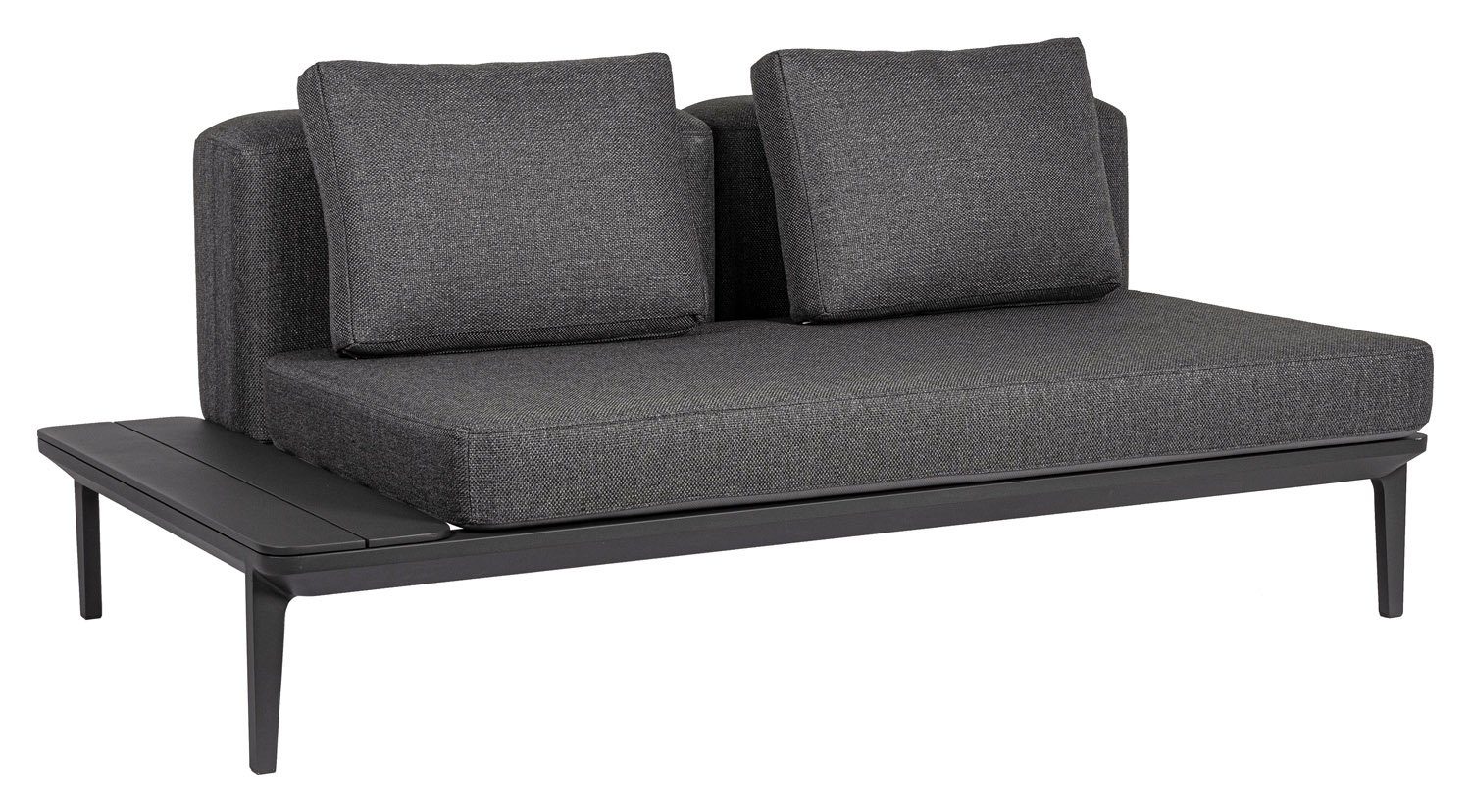 Bizzotto Gartenlounge-Set Sitzbank MATRIX, Aluminiumgestell, Anthrazit, 2-Sitzer, mit Polsterauflagen, B 174 x H 73 x T 99 cm