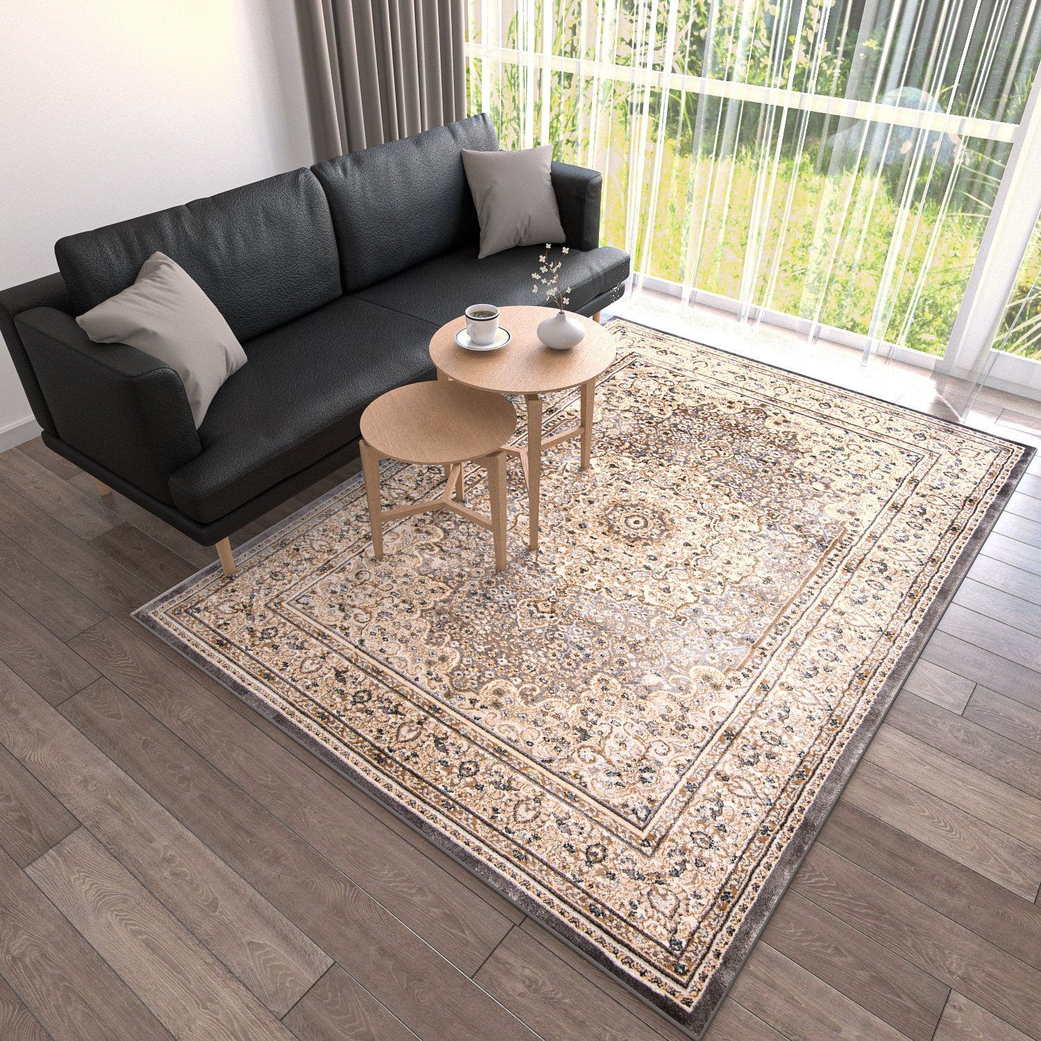 Mazovia Orientteppich Oriente Teppich - Traditioneller Teppich Orient Grau, günstig online kaufen