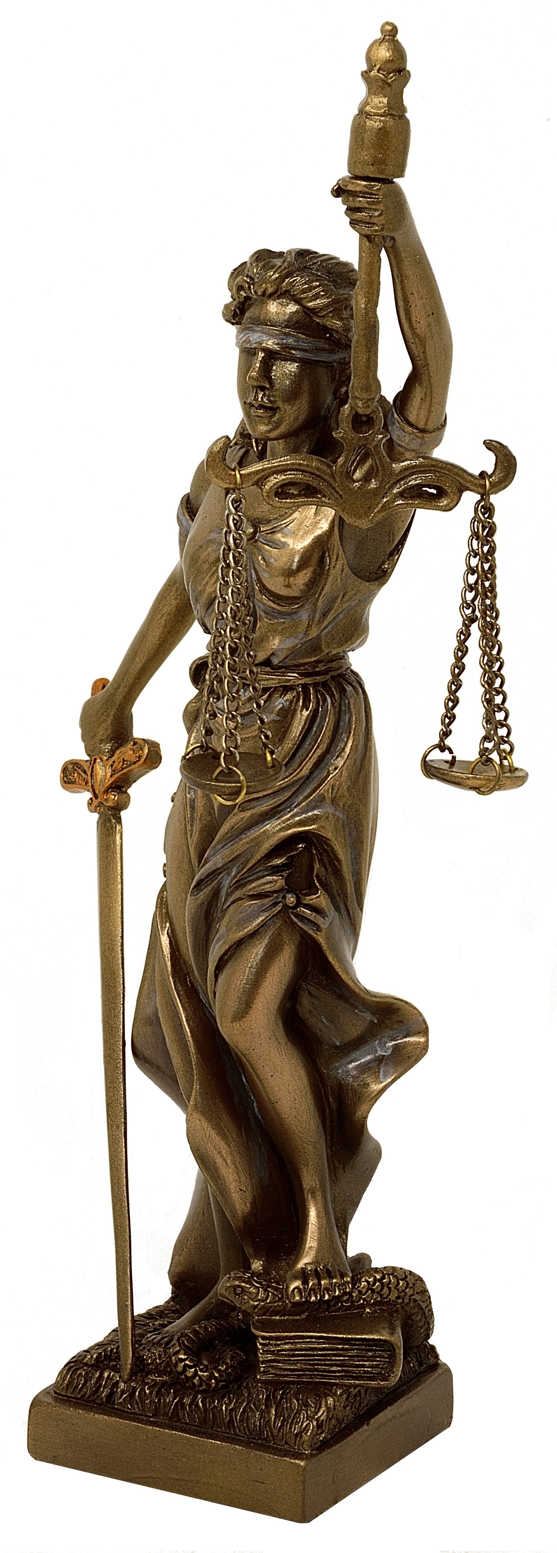 MystiCalls Dekofigur Dekofigur Justitia bronziert 20cm günstig online kaufen