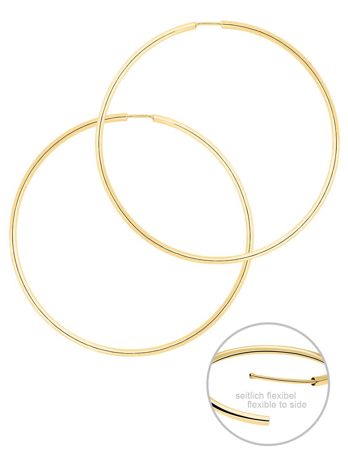 My Gold Paar Creolen Damen Ohrringe ECHTES Gold 333 (8 Karat) Ø 50mm (2mm) - Viva Romana (Set, 2-tlg., inkl. Schmuckbox), Geschenke