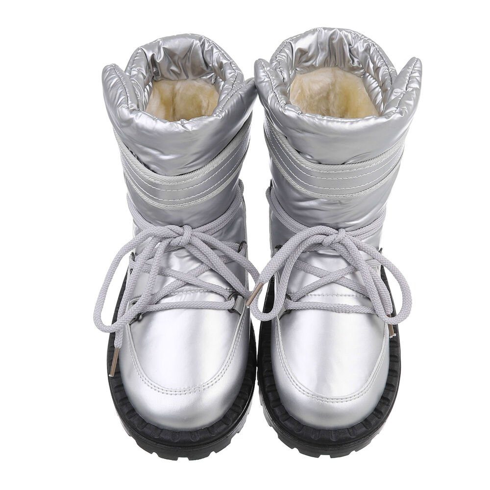 Damen Silber 105 Snowboots Ital-Design Freizeit Snowboots