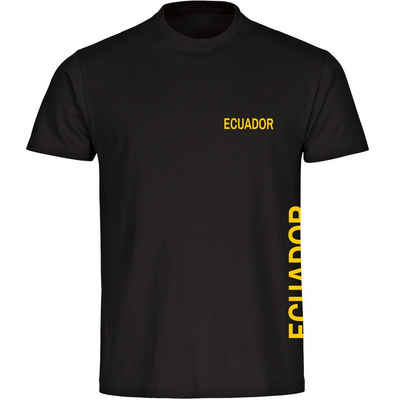 multifanshop T-Shirt Herren Ecuador - Brust & Seite - Männer