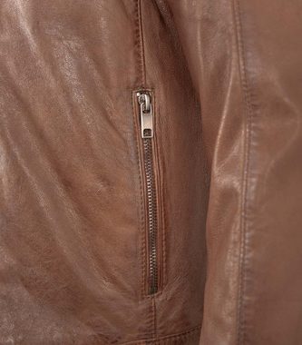 Gipsy Lederjacke DMEldrick Gipsy - Herren Echtleder Lederjacke Lammnappa dunkel cognac