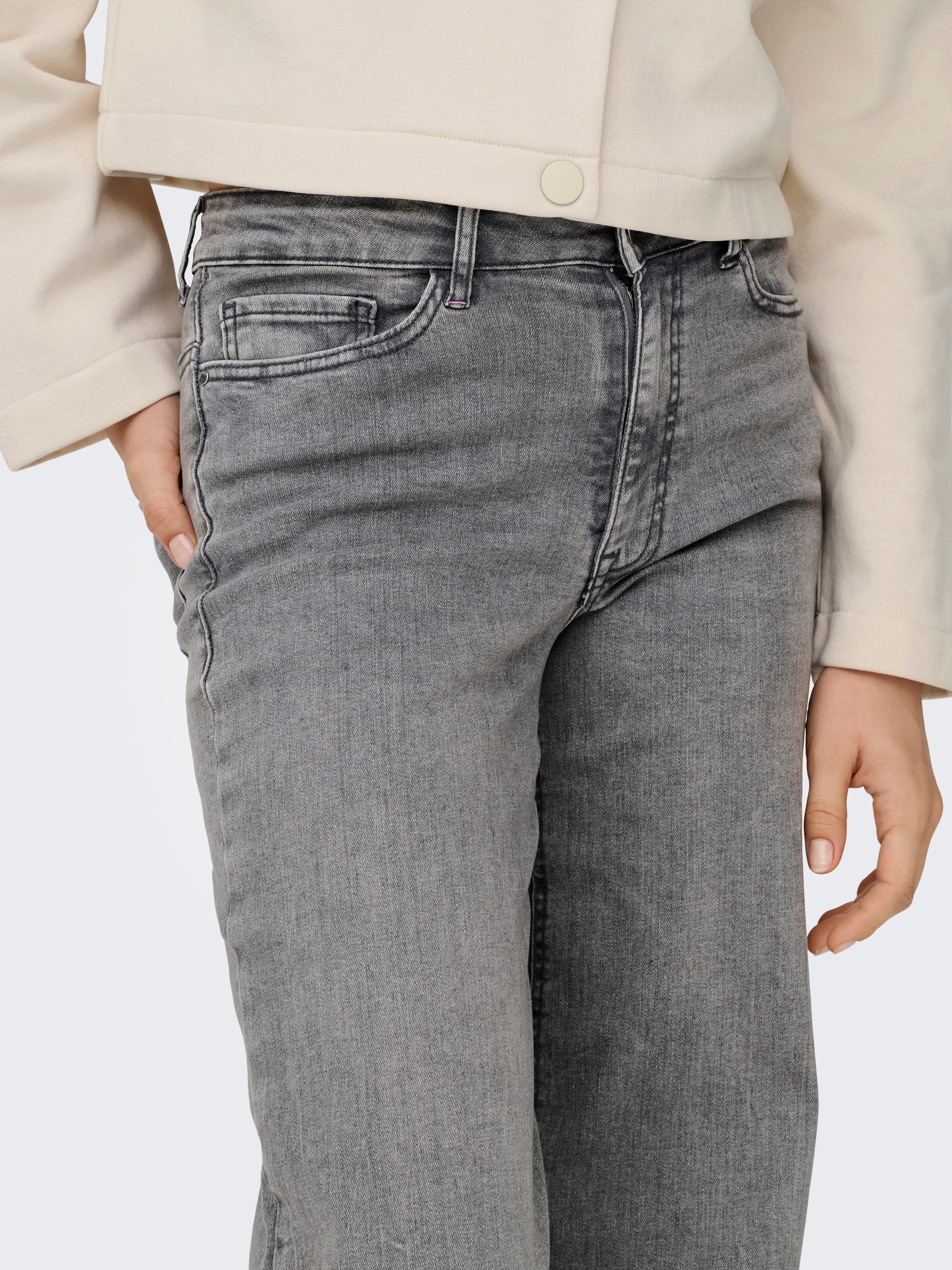 JDY High-waist-Jeans JDYFELINA-FINA HW WIDE JNS LT GREY DNM