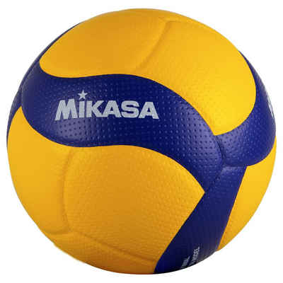 Mikasa Volleyball Volleyball V300W, Angenehmer Ballkontakt dank weicher 18-Panel-Oberfläche