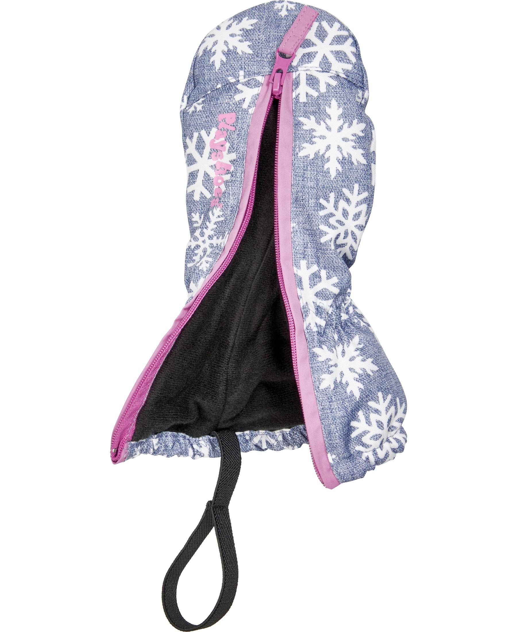 Playshoes Skihandschuhe Fäustling Schneeflocken mit Reißverschluss