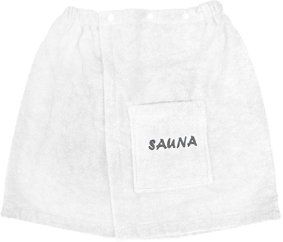 Dyckhoff Kilt Opal Kilt, ideal für Sauna & Spa, Kurzform, Walkfrottee, Knöpfe, mit Schriftzug