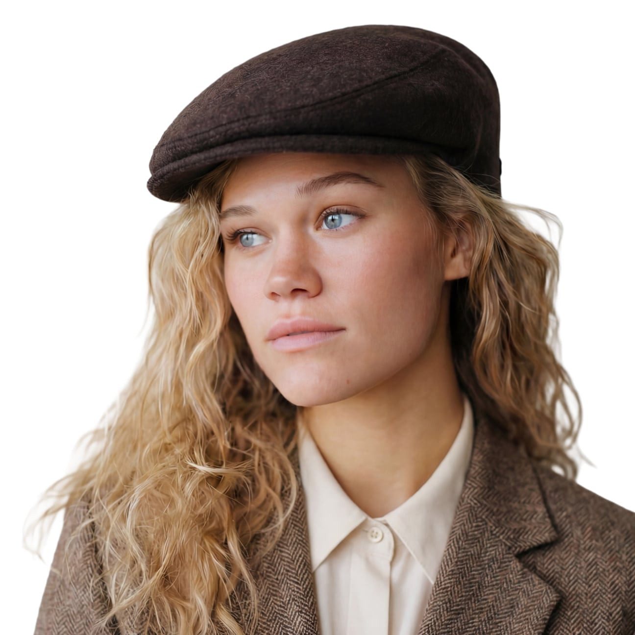 Lipodo Flat Cap (1-St) Flatcap mit Schirm, Made in Italy