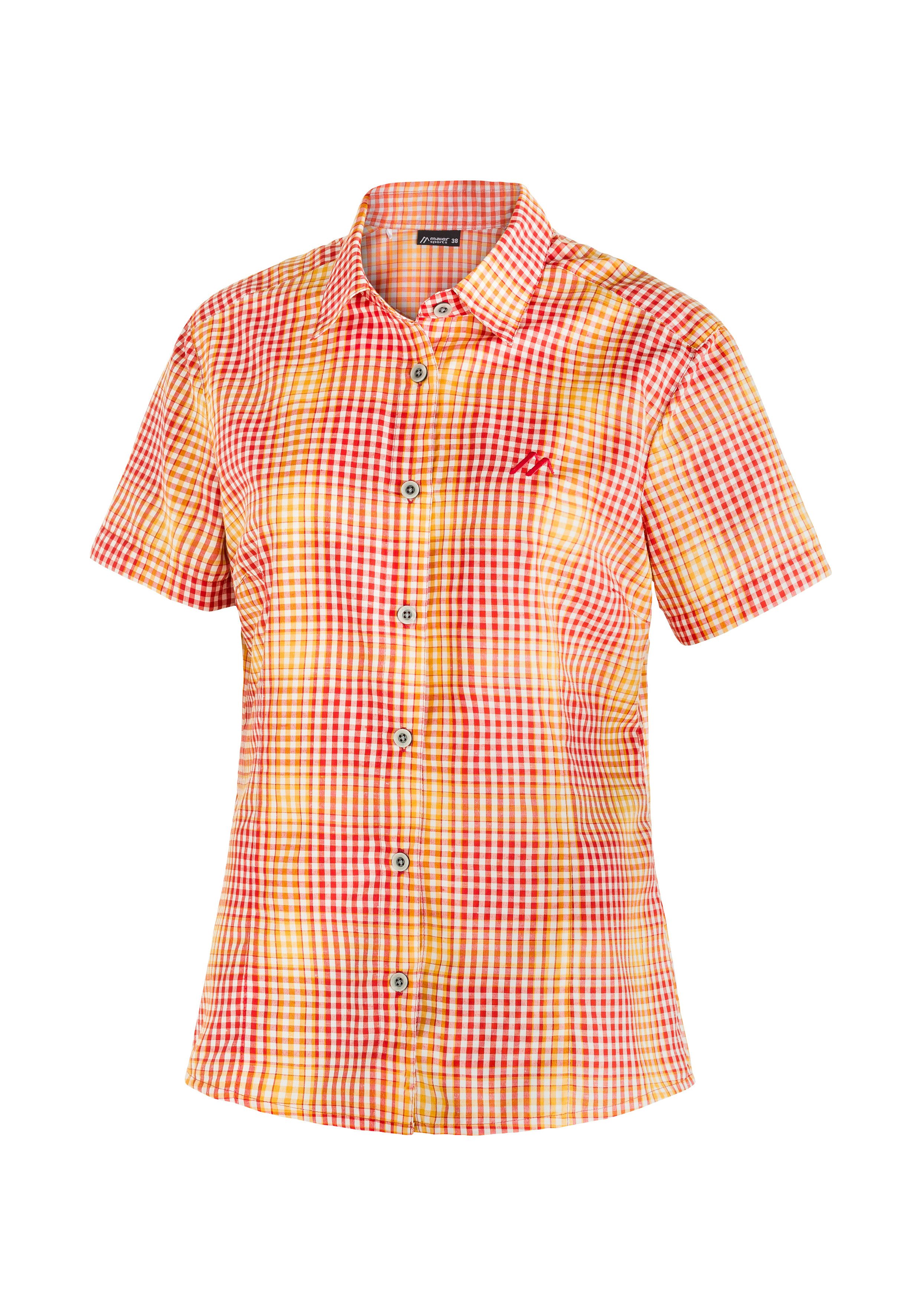 Maier Sports Funktionsbluse "Philina", Karierte Kurzarm-Bluse für Wandern, günstig online kaufen