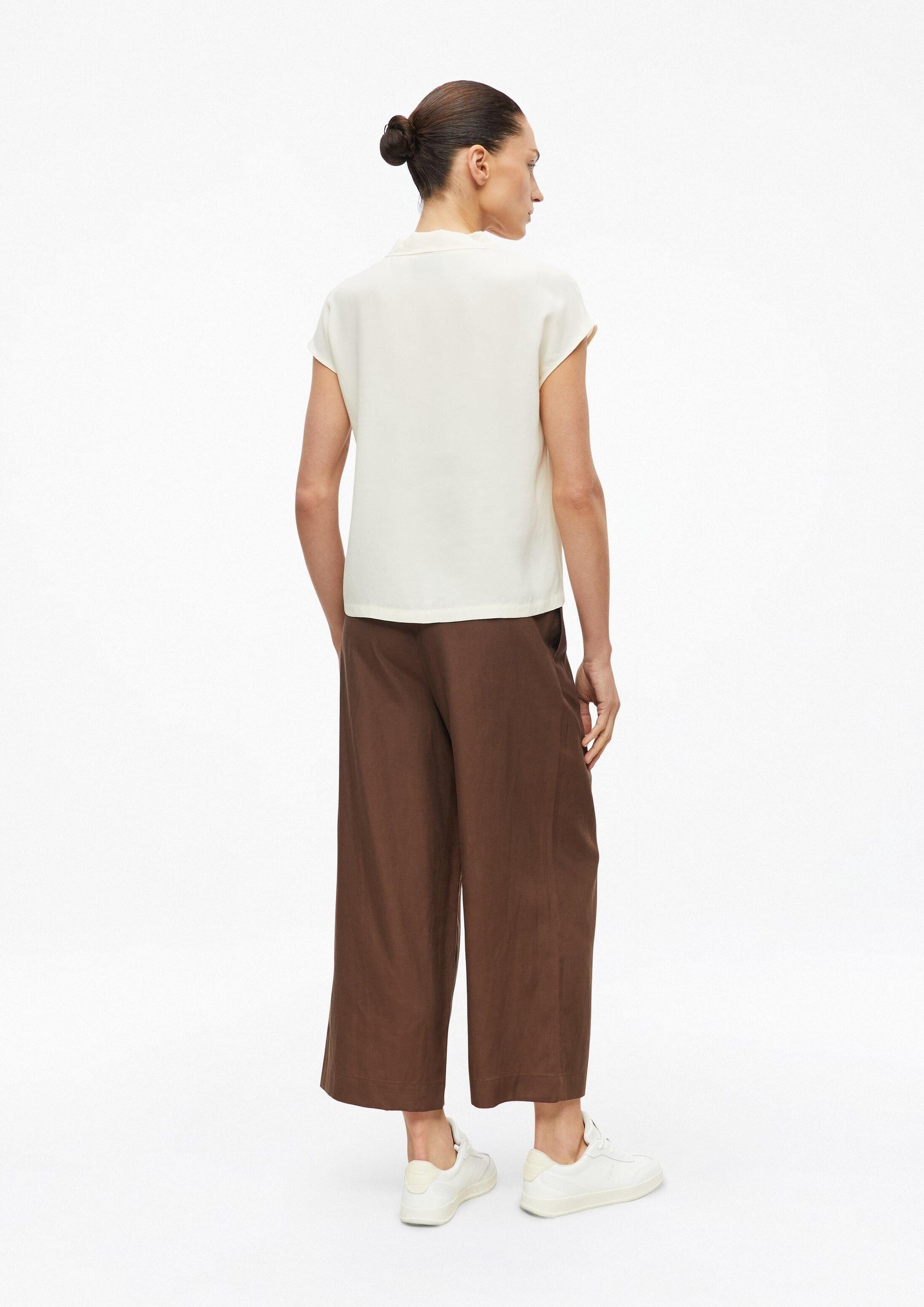 s.Oliver Blusentop Bluse Ärmellose Viskose-Bluse mit V-Ausschnitt