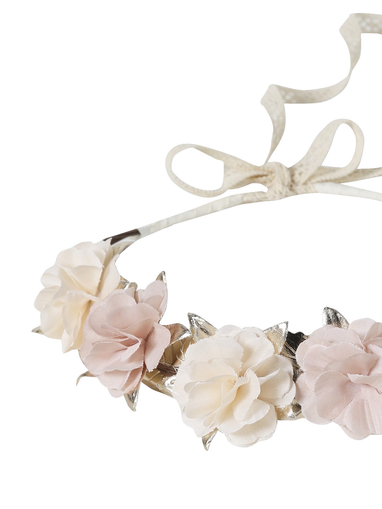 vertbaudet Haarband Mädchen Blumenkranz, Makramee-Band, Boho-Look