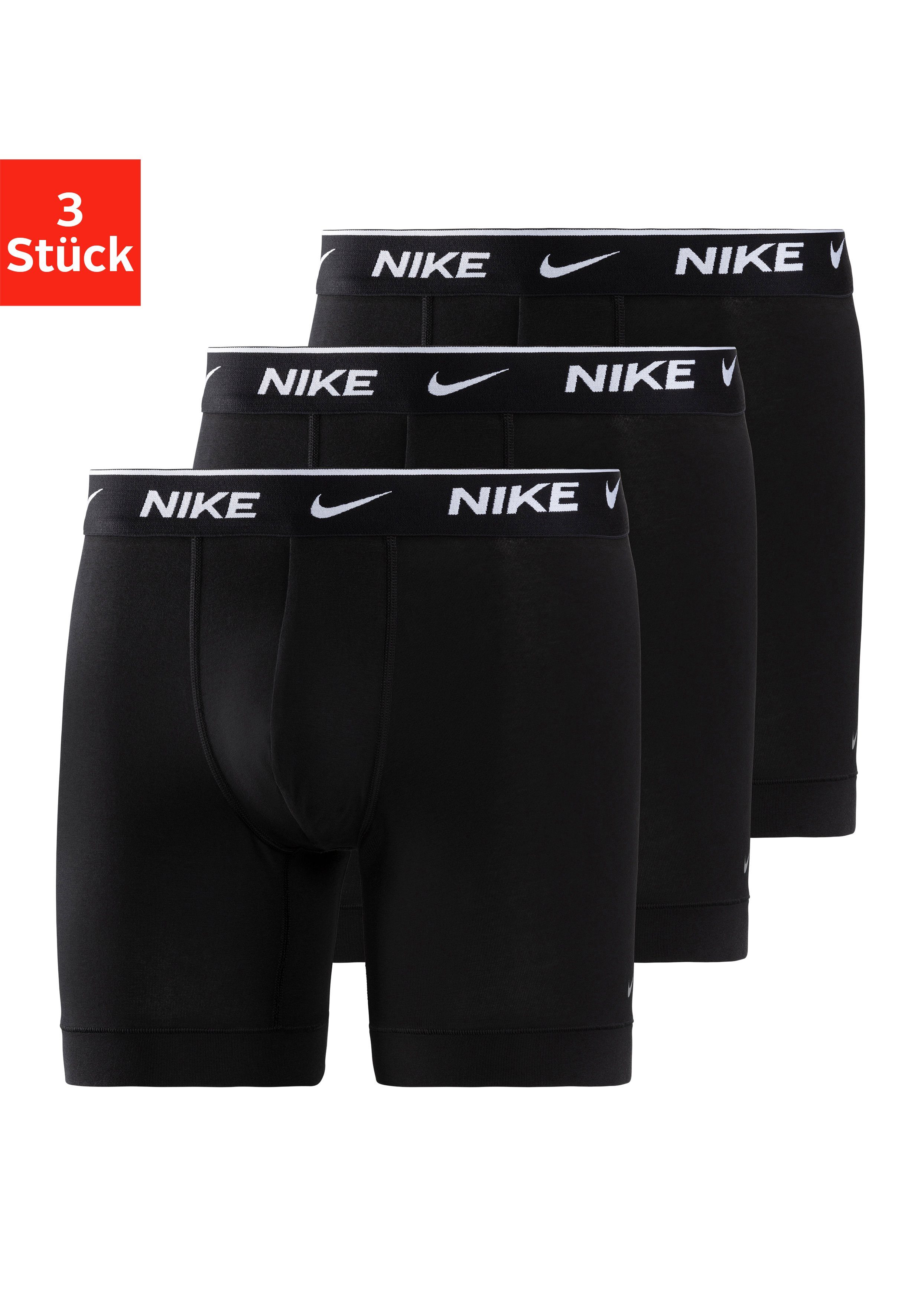 NIKE Underwear Boxer (3-St) mit besonders langem Bein und Nike Logobund