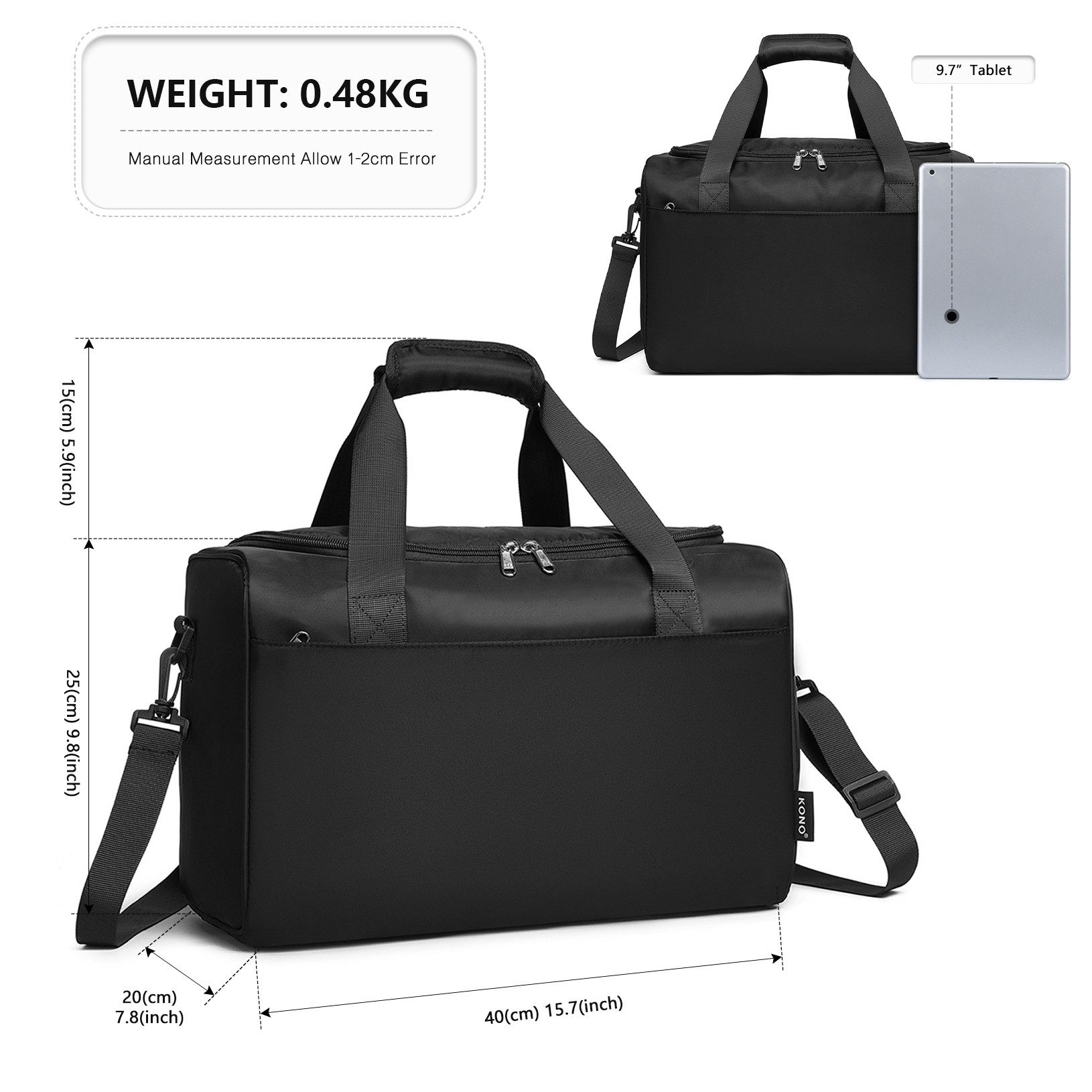 KONO Sporttasche Ryanair 40x20x25 Handgepäck Tasche für Flugzeug Reisetasch günstig online kaufen