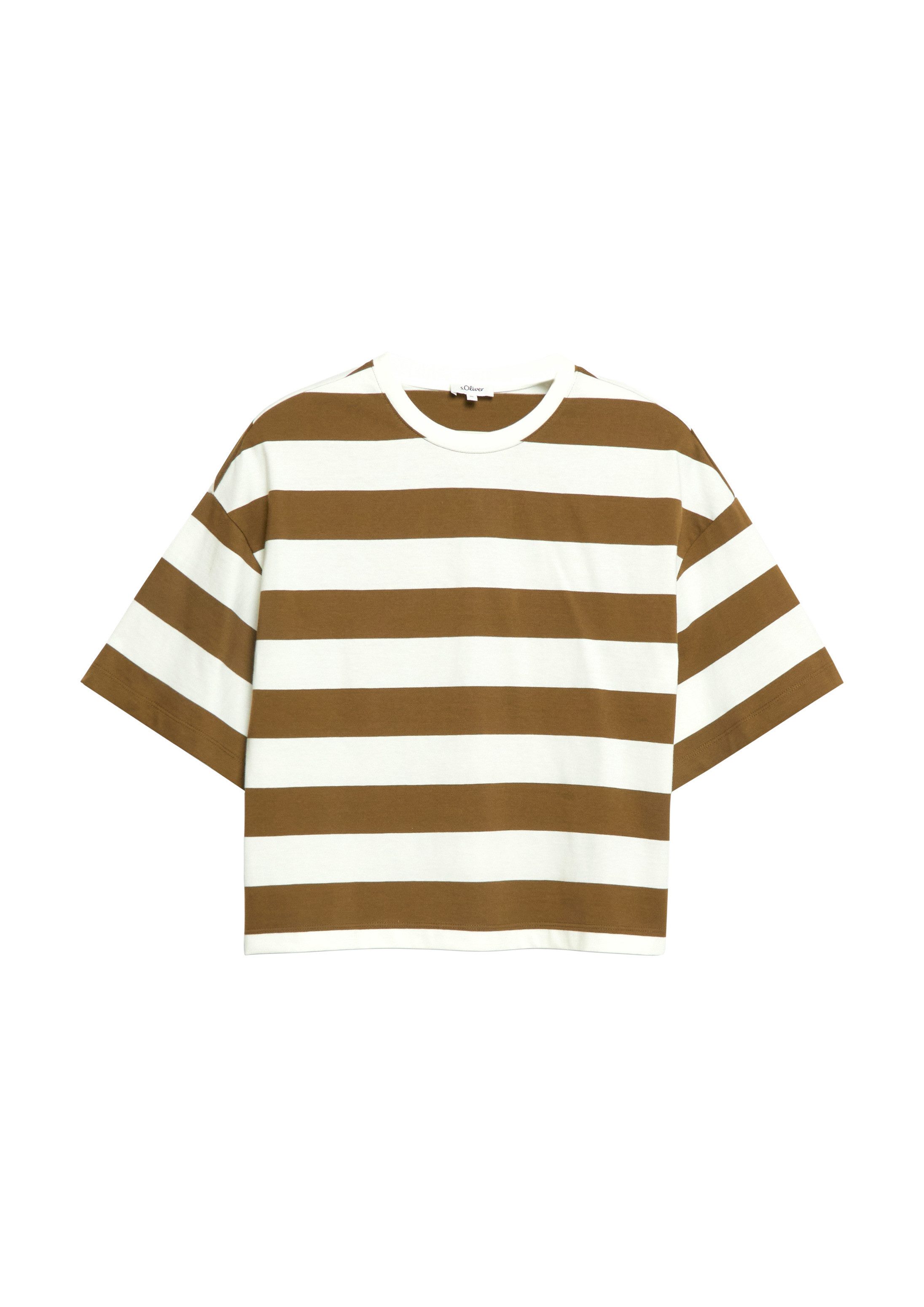 s.Oliver Kurzarmshirt T-Shirt T-Shirt im Boxy Fit mit Blockstreifen